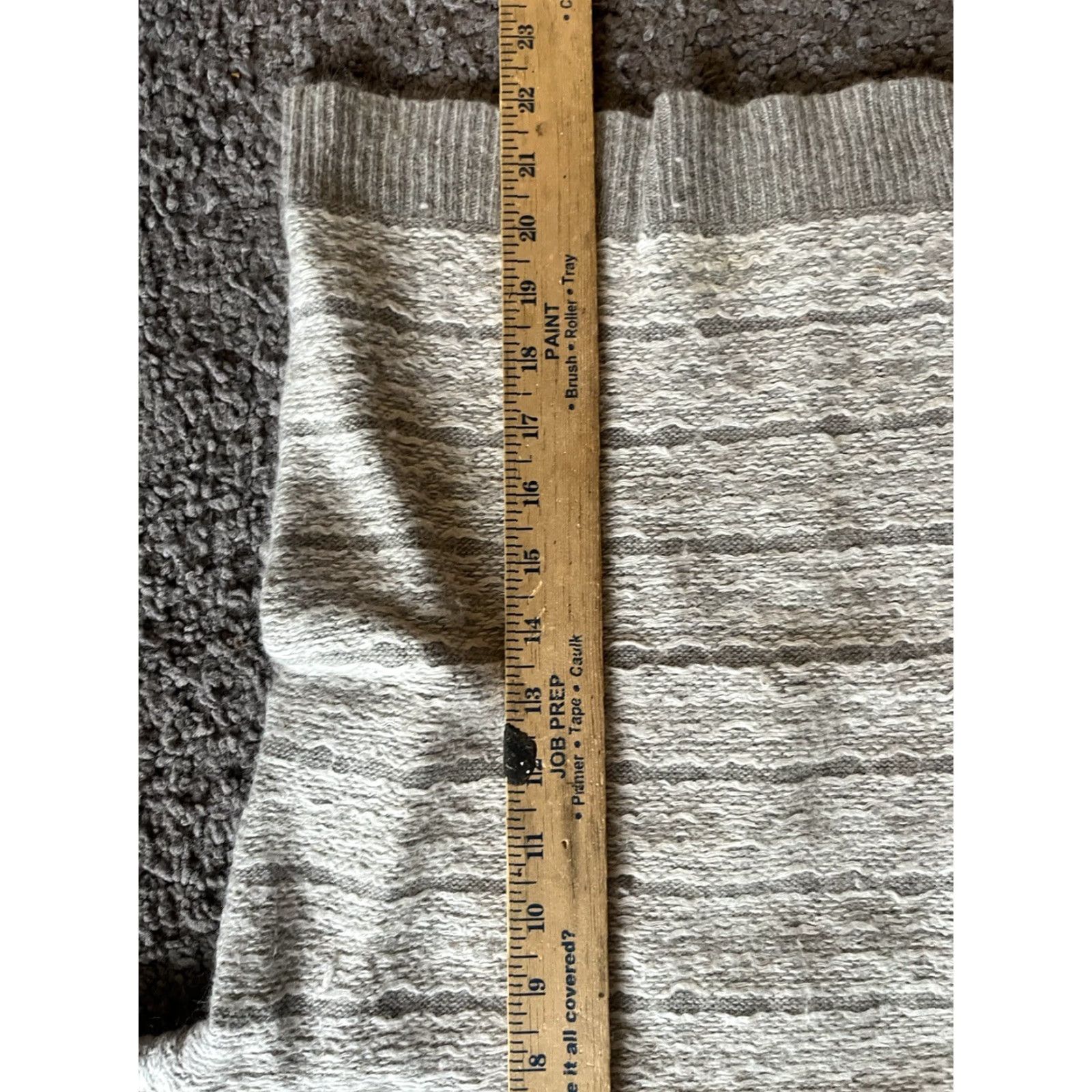 Vintage Aerie Sweatery Pullover Wool-Blend Mock Crew Turtleneck Striped XS Gray Womens Pullover Size XS Wool Blend Gray Striped Turtleneck Casual Workwear Size XS / US 0-2 / IT 36-38 - 5 Thumbnail