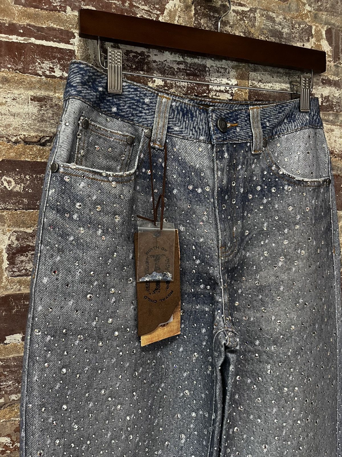 Birth of Royal Child Birth Of Royal Child Rhinestone Jeans Size US 28 / EU 44 - 2 Thumbnail