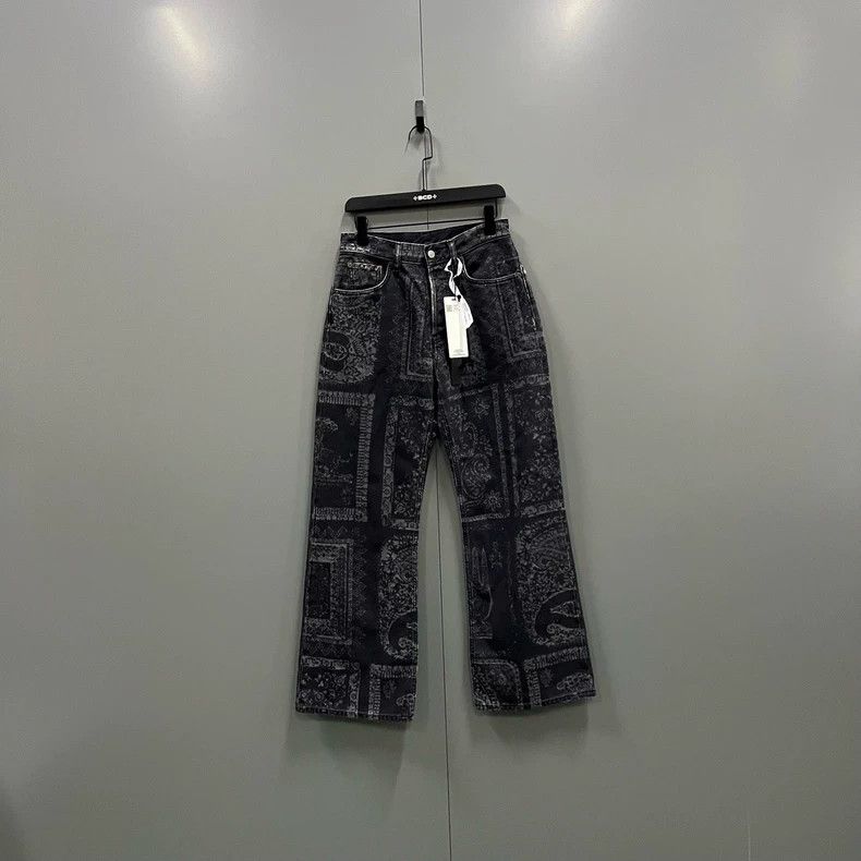 Acne Studios Acne Studios Black cashew flower printed long pants Size US 27 - 1 Thumbnail