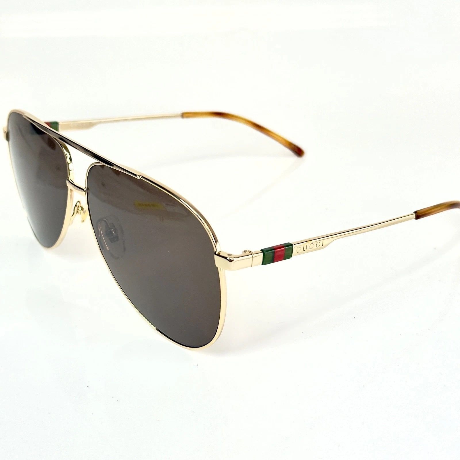 Gucci GUCCI GG1677S Stripe 1677 Gold Sport Aviator Sunglasses 002 Size ONE SIZE - 8 Thumbnail
