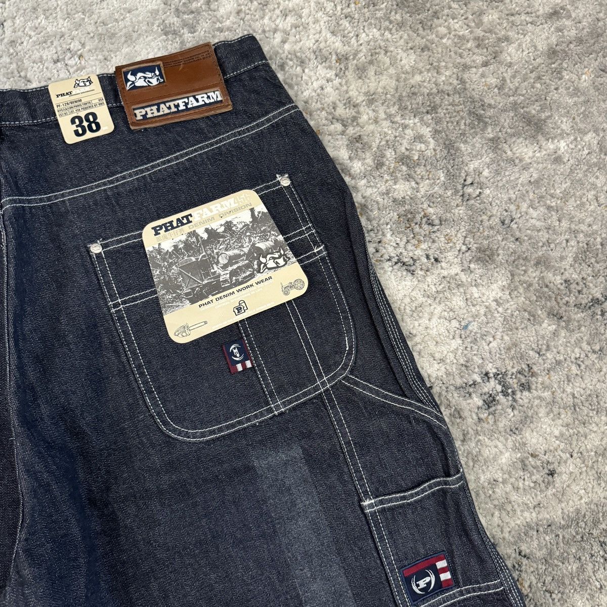JNCO × Vintage Crazy Vintage y2k phat farm double knee baggy skater shorts Size US 38 / EU 54 - 6 Thumbnail
