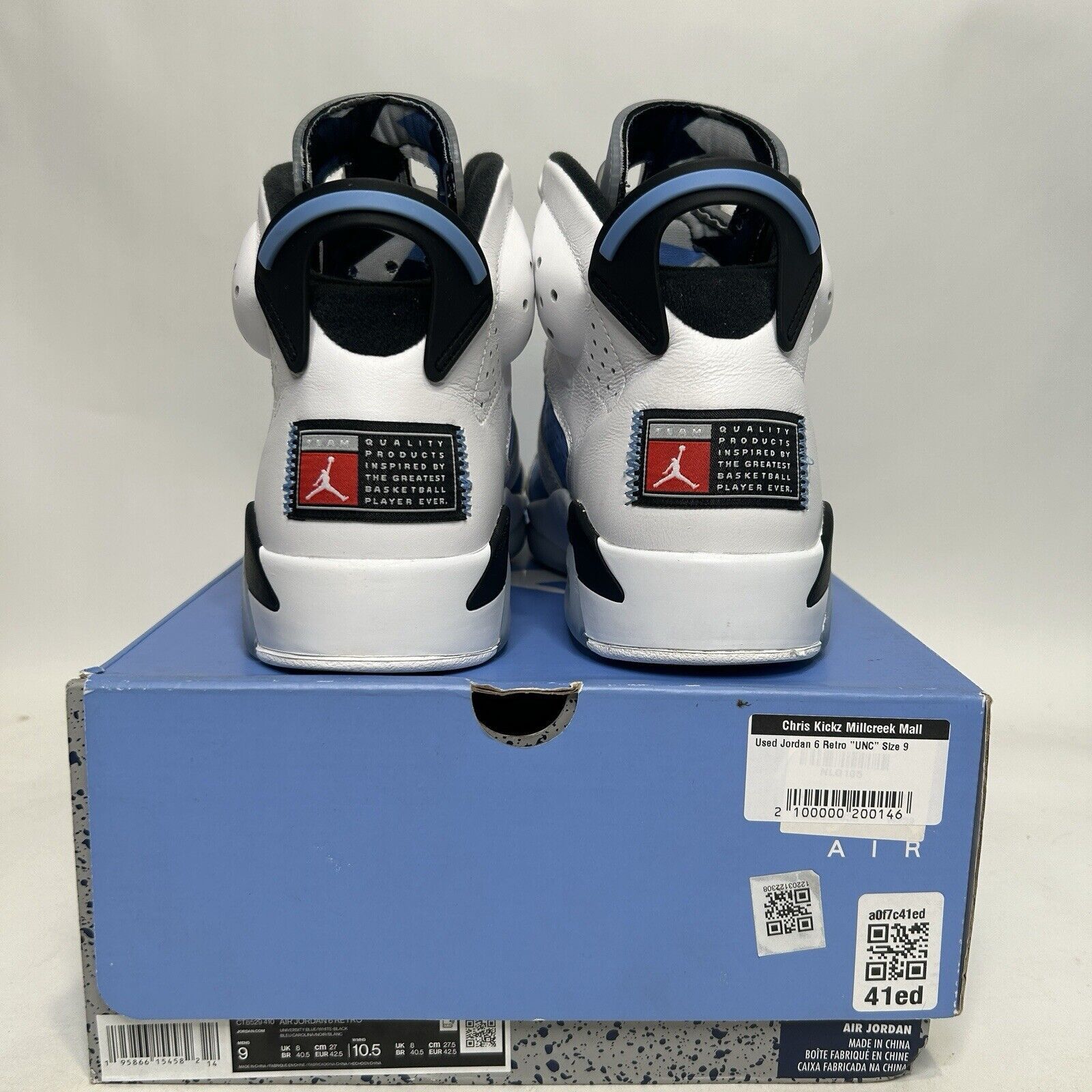Jordan Brand Nike Air Jordan 6 Retro “UNC Home” 2024 Size US 9 / EU 42 - 4 Thumbnail