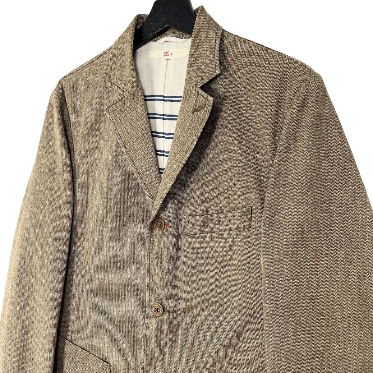 45rpm × Designer × Japanese Brand 45RPM Herringbone Tweed Blazer Jacket Size L / US 10 / IT 46 - 4 Thumbnail