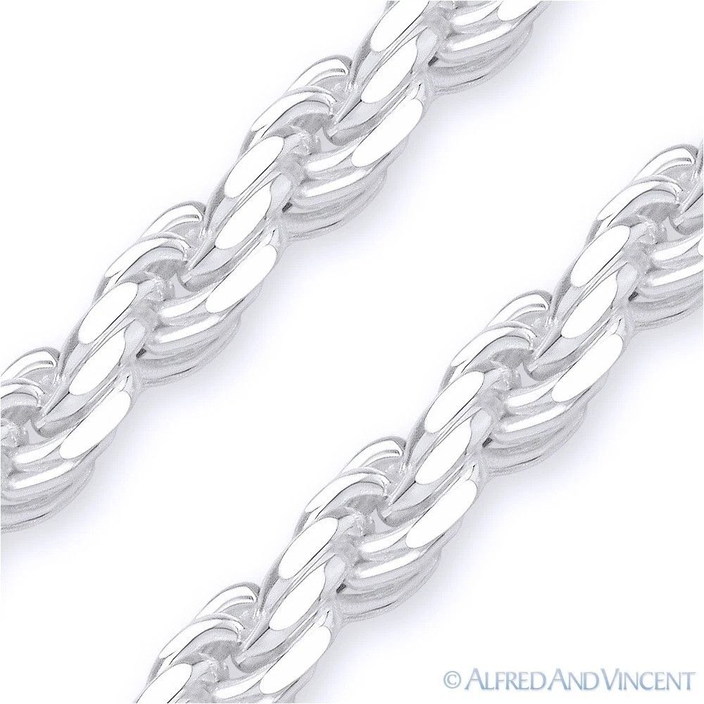 Other 5mm Twist-Rope D-Cut Link Italian Chain Bracelet 8" Size ONE SIZE - 2 Thumbnail