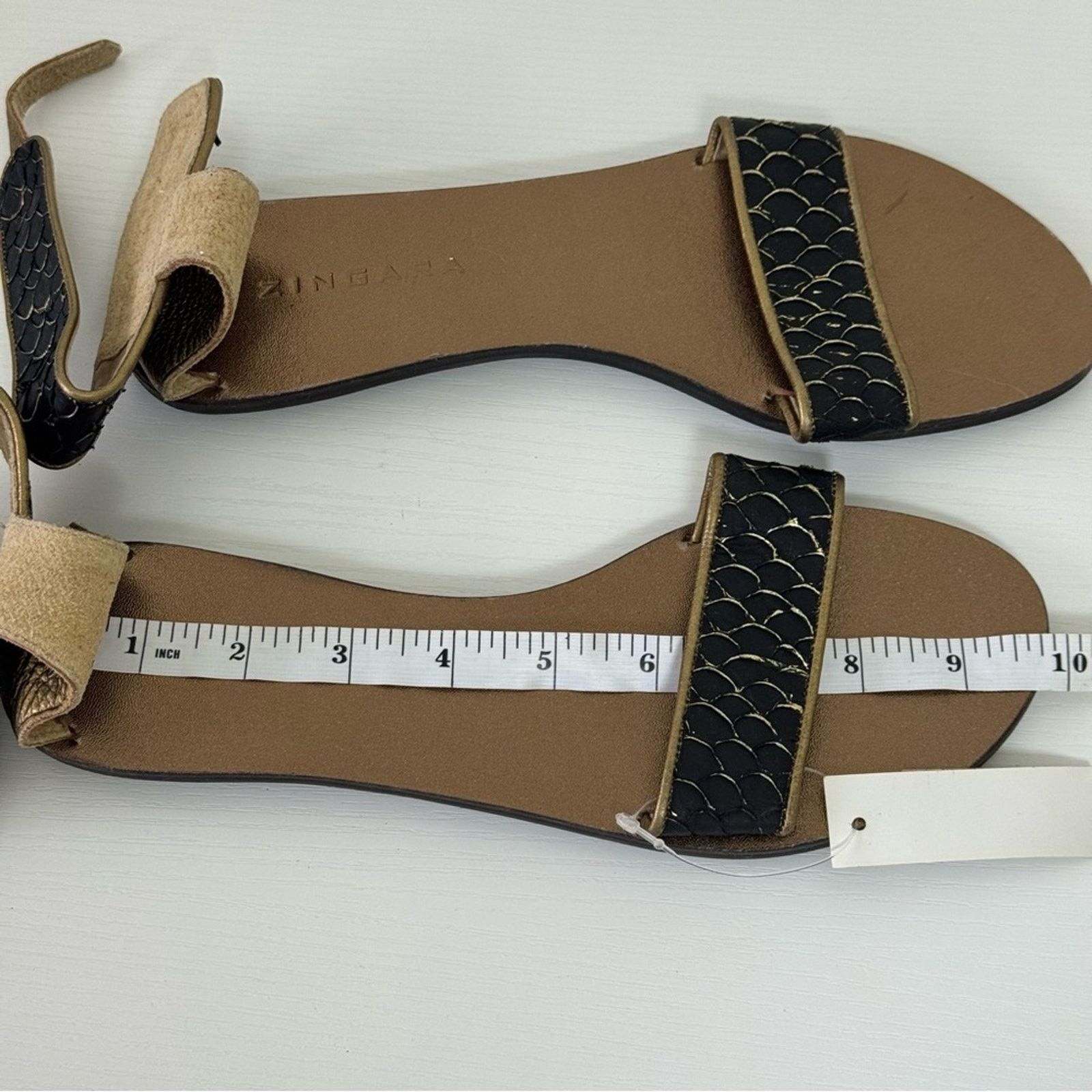 NBDN Nobrandedon New! Zingara Stylish Black and Tan Sandals, Size 8 Size US 8 / IT 38 - 9 Thumbnail