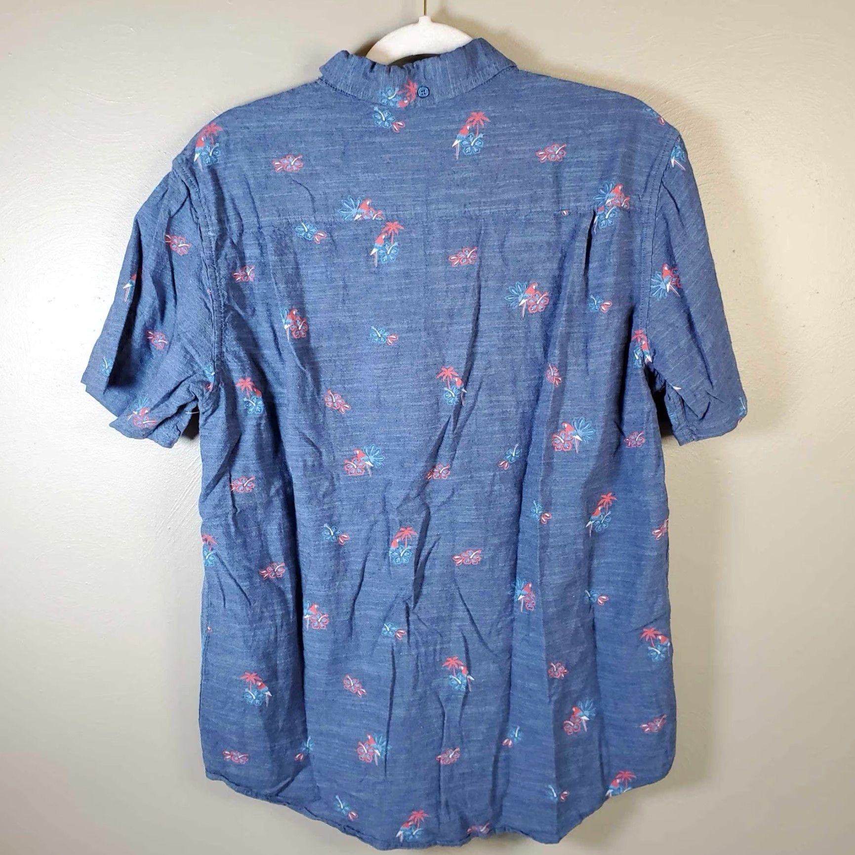 Hurley Hurley Button Up Hawaiian Shirt AOP Parrots Beach Mens M Surf Skate Y2K Multicolor Size US M / EU 48-50 / 2 - 6 Thumbnail