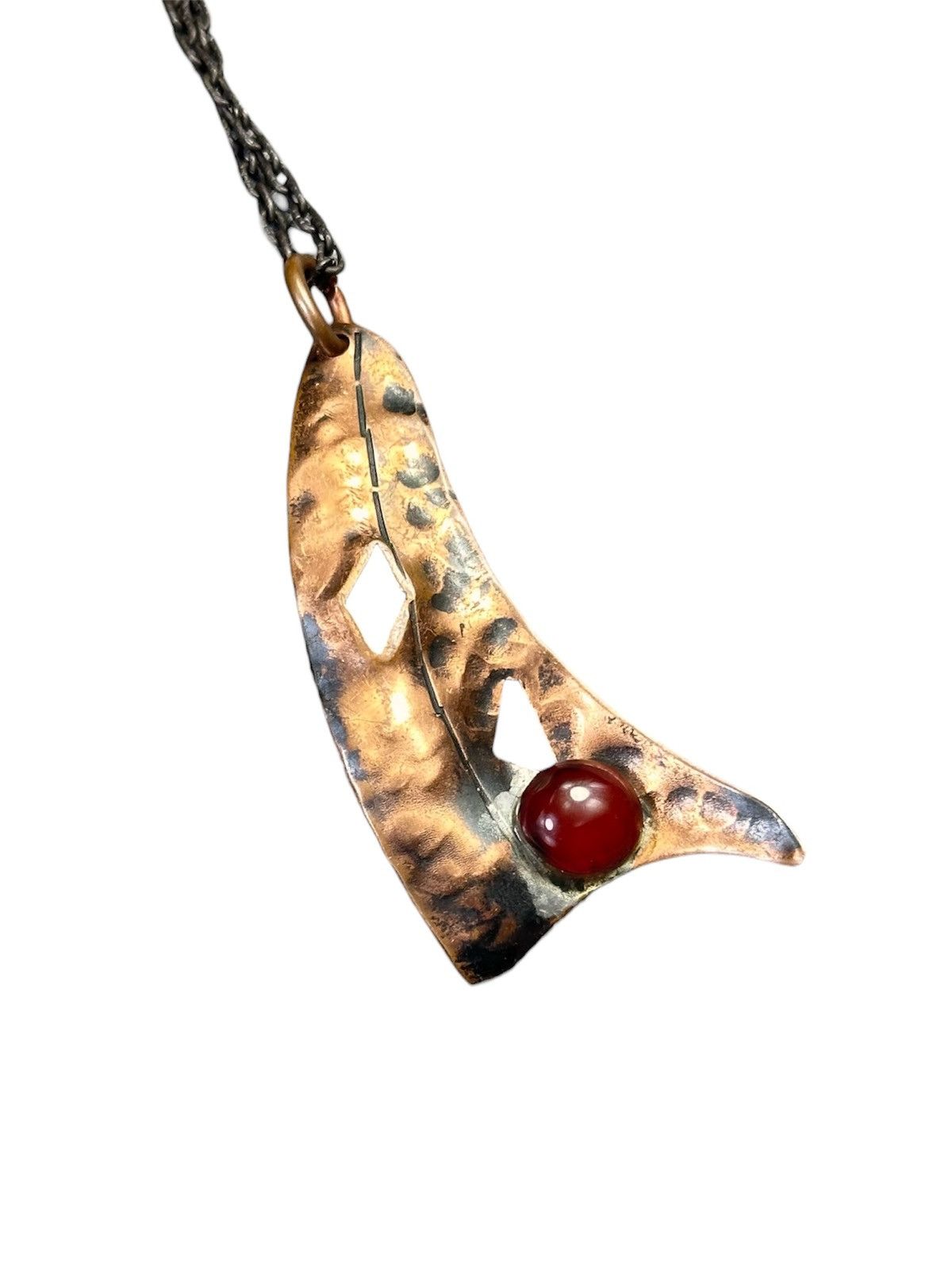 Vintage 90s JAPANESE MADE ORGANIC MODERNISM HAMMERED COPPER NECKLACE Size ONE SIZE - 3 Thumbnail