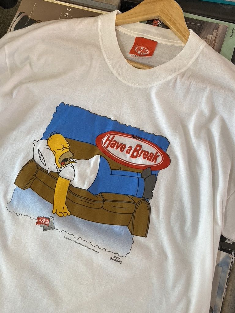 2000 Vintage The Simpsons Official KitKat Promo T Shirt