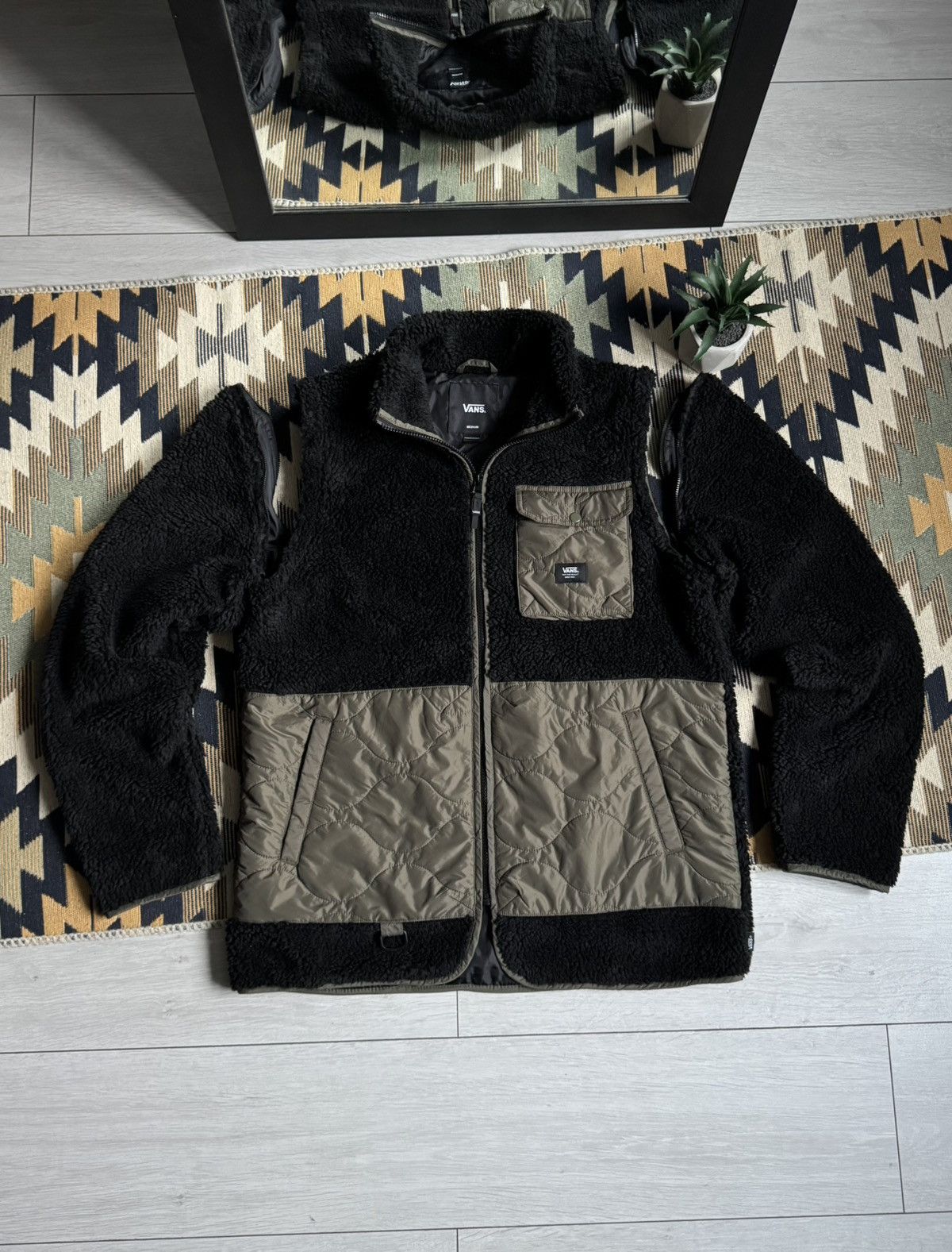 Vans Vans 2in1 Transformer Fleece Sherpa Vest Jacket Size US M / EU 48-50 / 2 - 1 Thumbnail