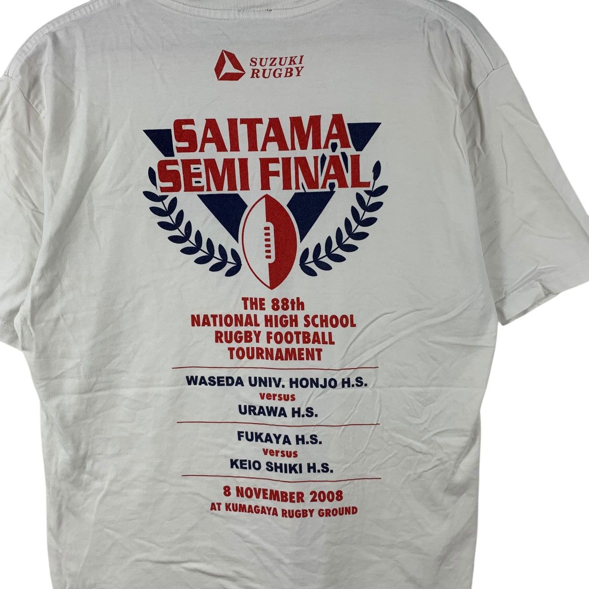 Vintage Vintage SUZUKI RUGBY SAITAMA Tournament Tee Shirt Top Size US L / EU 52-54 / 3 - 7 Thumbnail