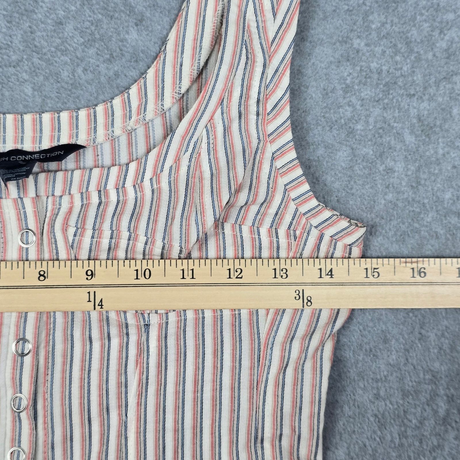 French Connection French Connection 4 Stripe Corset Tank Top Snap Buttons Size S / US 4 / IT 40 - 9 Thumbnail