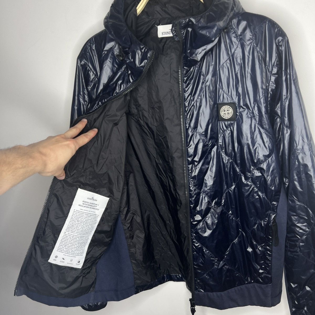 Stone Island Stone Island Pertex Primaloft Padded Nylon Jacket Navy Shiny Size US L / EU 52-54 / 3 - 7 Thumbnail
