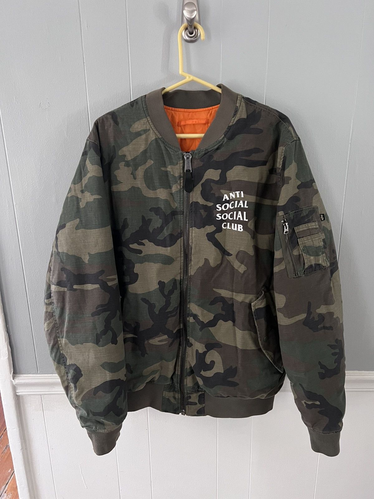 Anti Social Social Club ASSC X Alpha Industries Camo Bomber Jacket Size US XXL / EU 58 / 5 - 1 Thumbnail