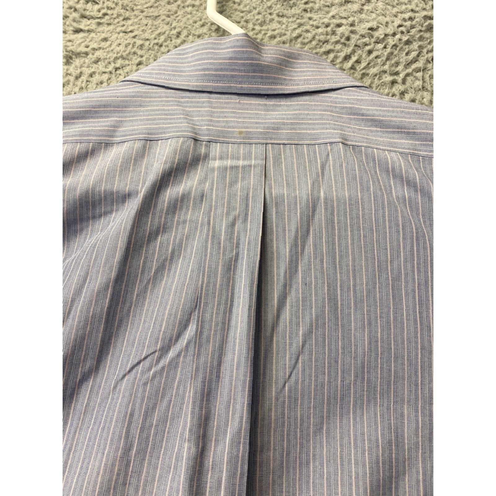 Brooks Brothers Brooks Brothers Men's Dress Shirt 16.5 Blue Striped Cotton Button-Down Long Sleeve Business Casual Formal Size US L / EU 52-54 / 3 - 8 Thumbnail
