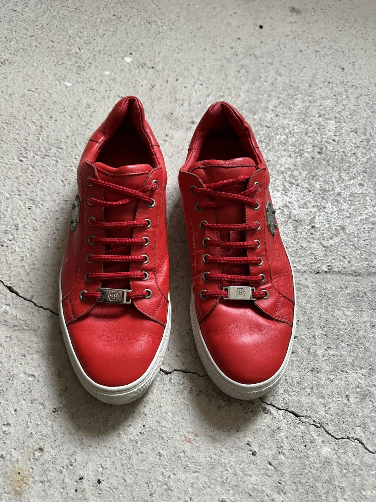 Philipp Plein Philipp Plein P18S red Rare Luxury Sneakers Size US 11.5 / EU 44-45 - 3 Thumbnail