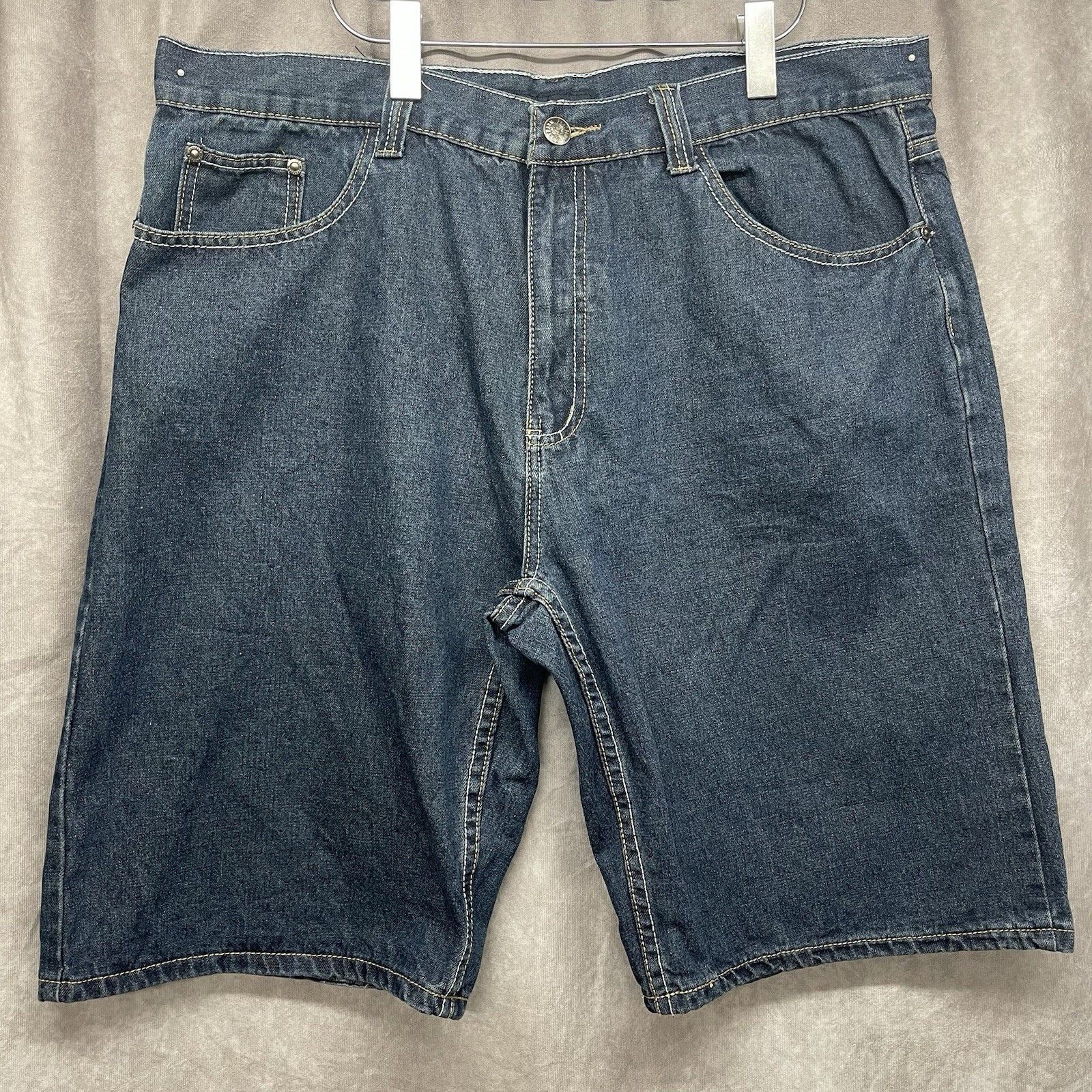 Phat Farm VINTAGE Phat Farm Men's 38 Baggy Jorts Dark Wash Denim Short Size US 38 / EU 54 - 9 Thumbnail