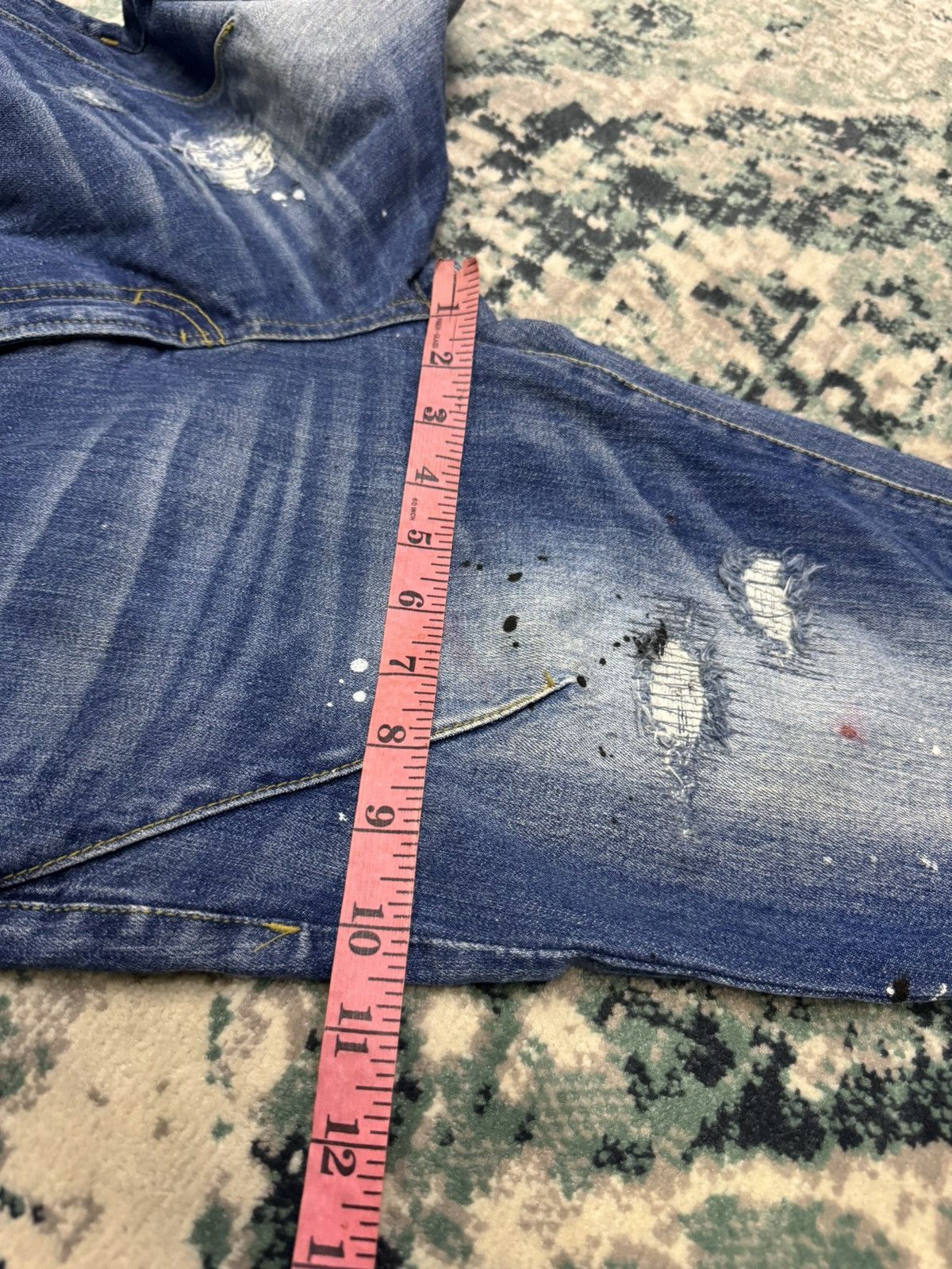 Loveless × Number (N)ine NUMBER NINE LOVELESS GUILD PRIME PAINT SPLATTER SKINNY JEANS Size US 30 / EU 46 - 7 Thumbnail