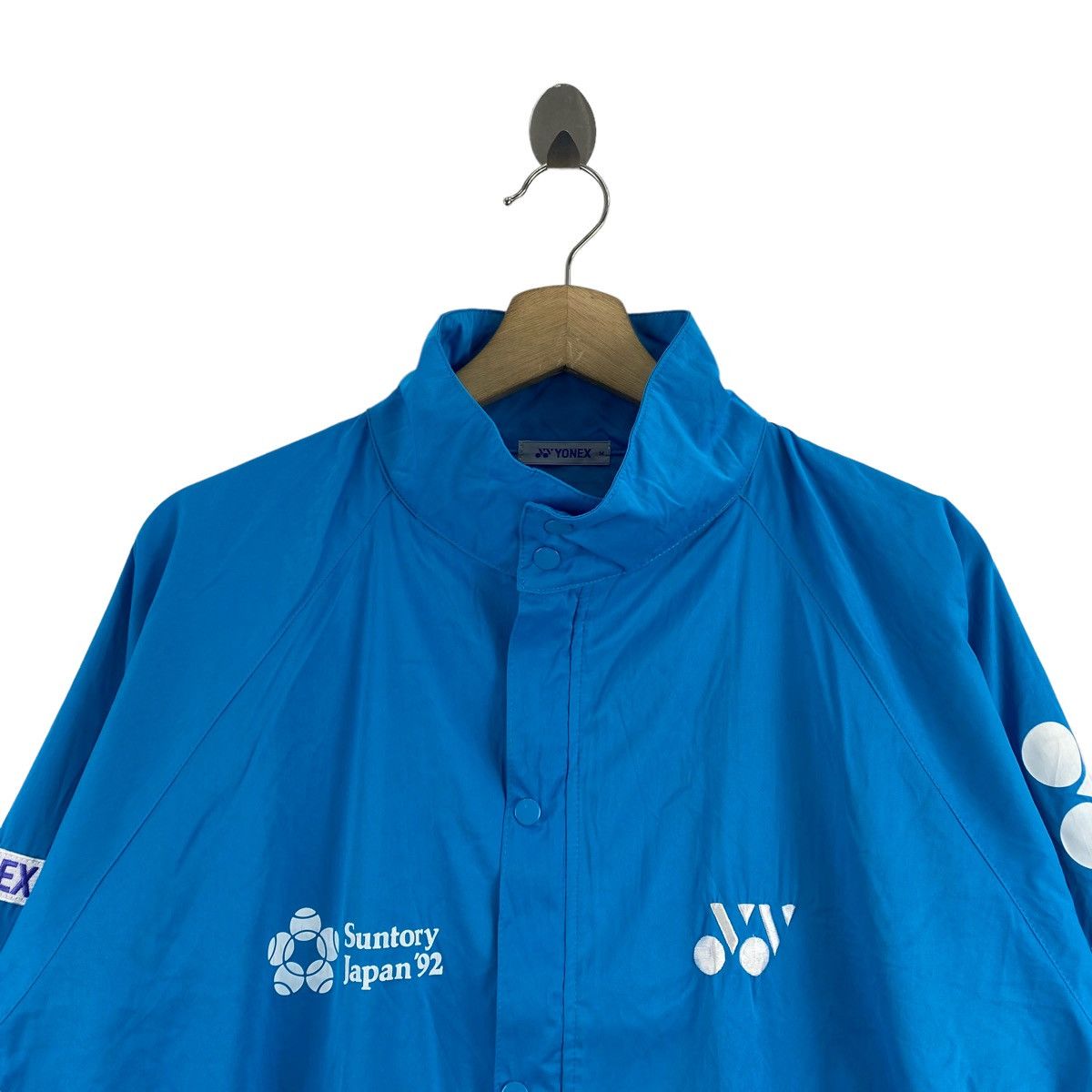 Japanese Brand SUNTORY Japan 1992 Badminton Sportswear TV Staff Print Blue Size US M / EU 48-50 / 2 - 2 Thumbnail