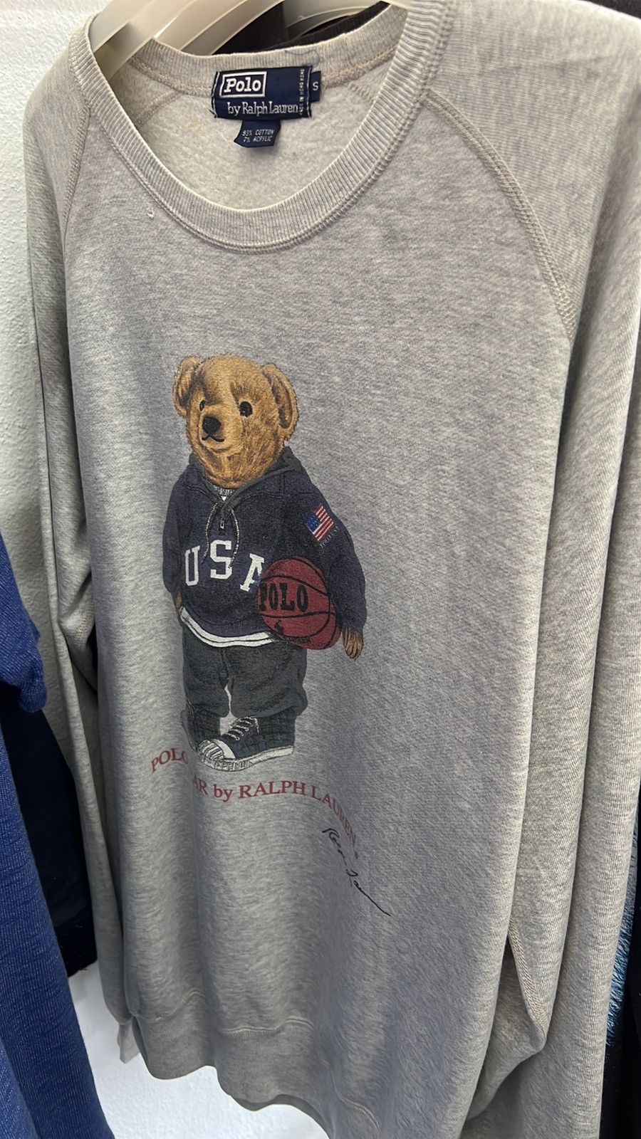 Polo Ralph Lauren 🔥 Vintage Polo Bear Ralph Lauren Round neck Sweatshirt - S Size US M / EU 48-50 / 2 - 4 Thumbnail