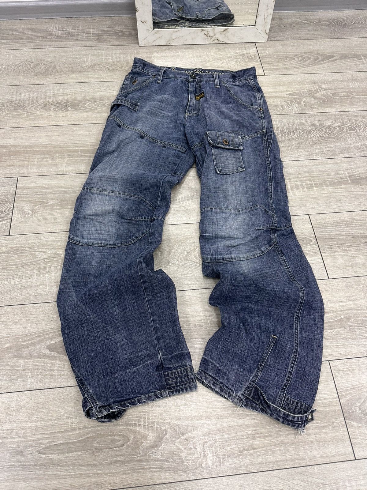Japanese Brand G-Star Raw Vintage Y2K Baggy Jeans Size US 34 / EU 50 - 2 Thumbnail