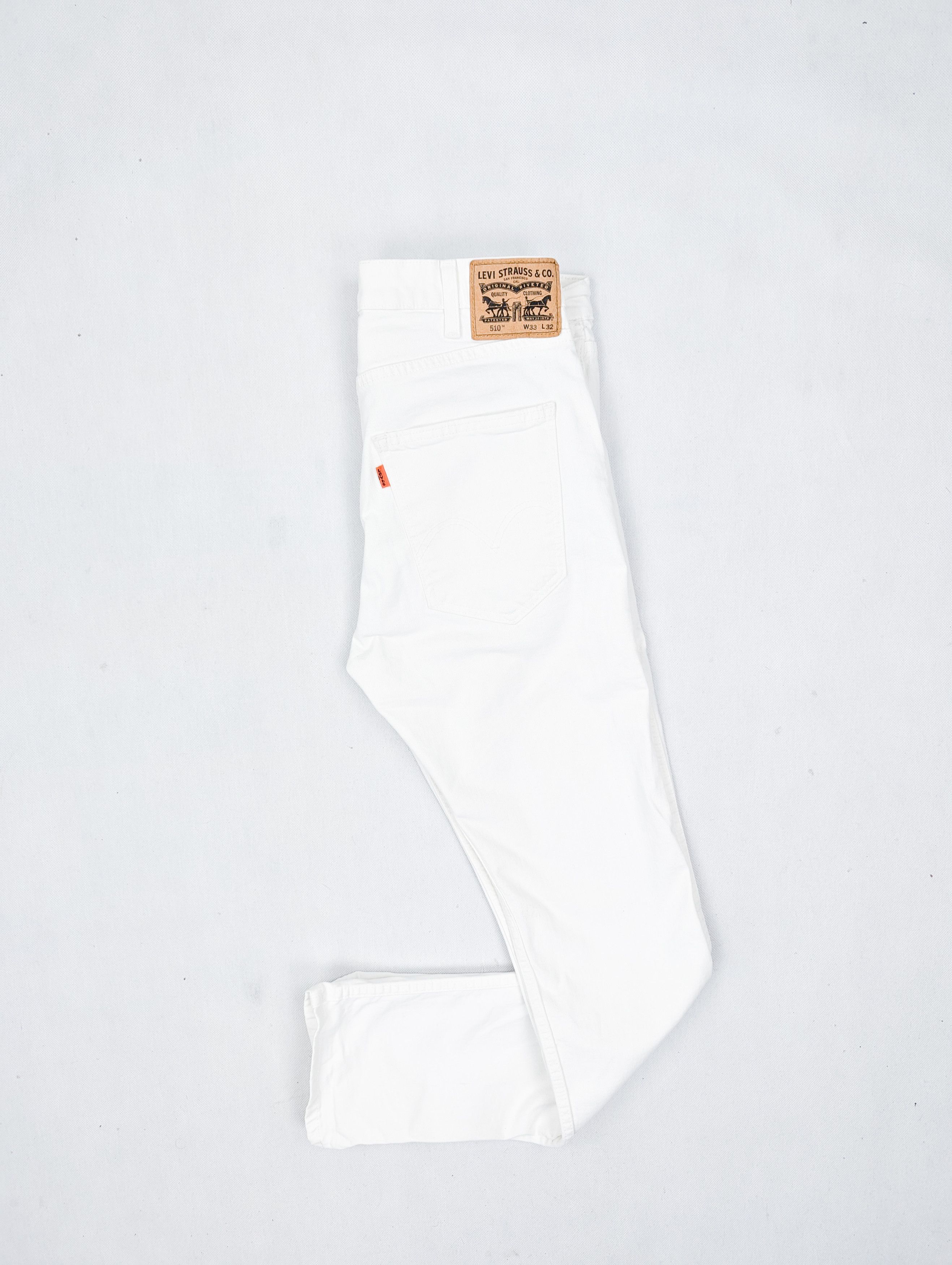 Levi's LEvi's orange tab 510 33/32 white jeans denim Size US 33 - 5 Thumbnail