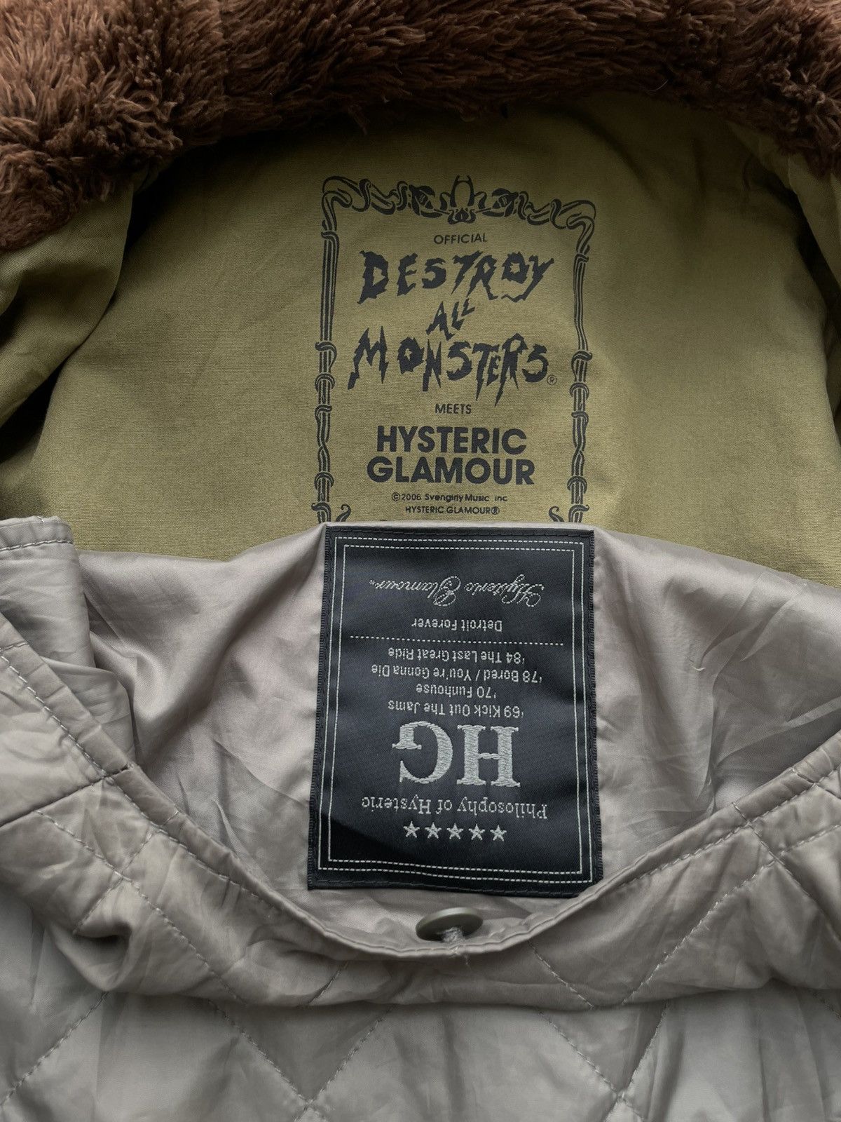 Hysteric Glamour Hysteric Glamour x Destroy All Monsters Military Fur Jacket Size S / US 4 / IT 40 - 15 Thumbnail