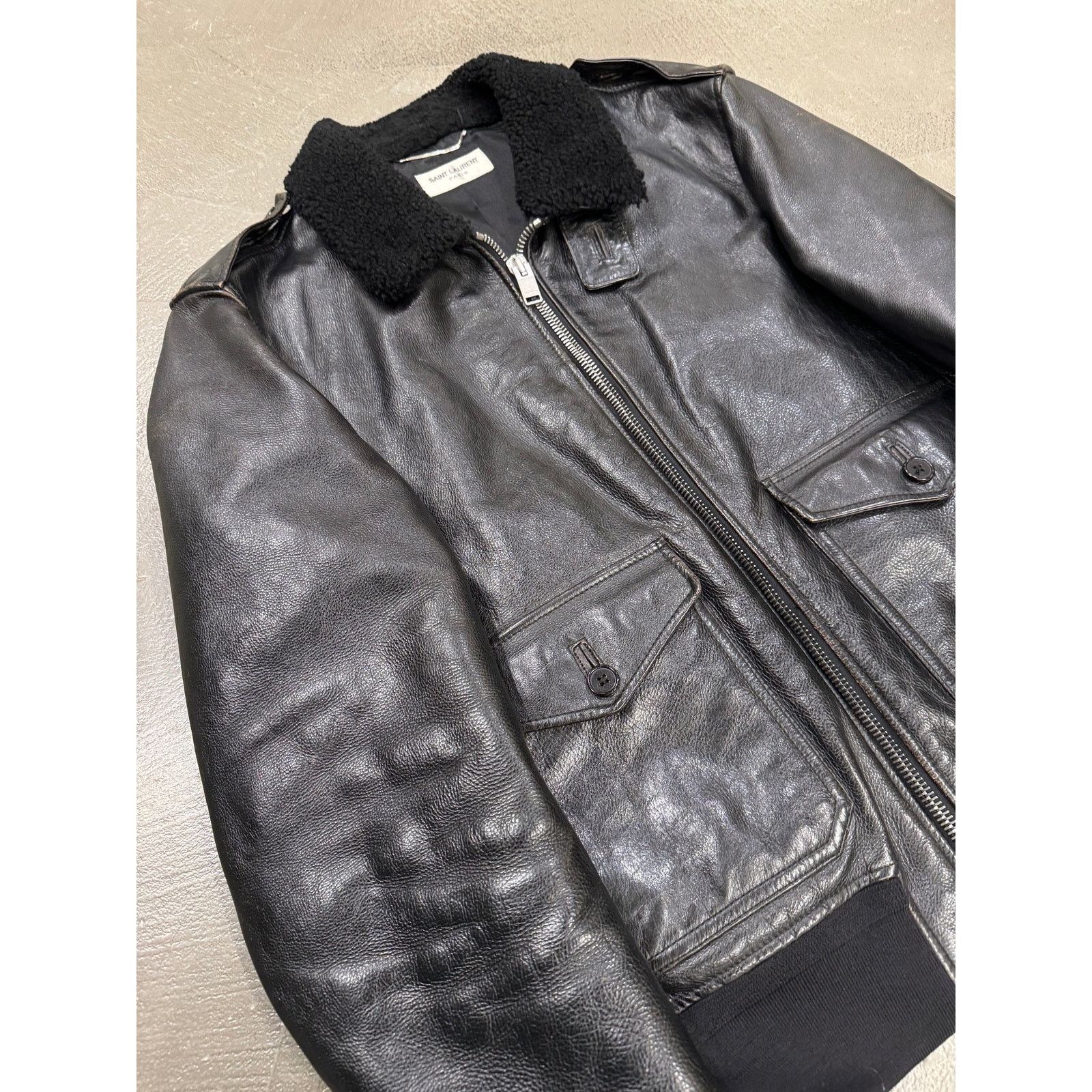 Saint Laurent Paris A/W13 Saint Laurent by Hedi Slimane aviator shearling jacket Size US M / EU 48-50 / 2 - 7 Thumbnail