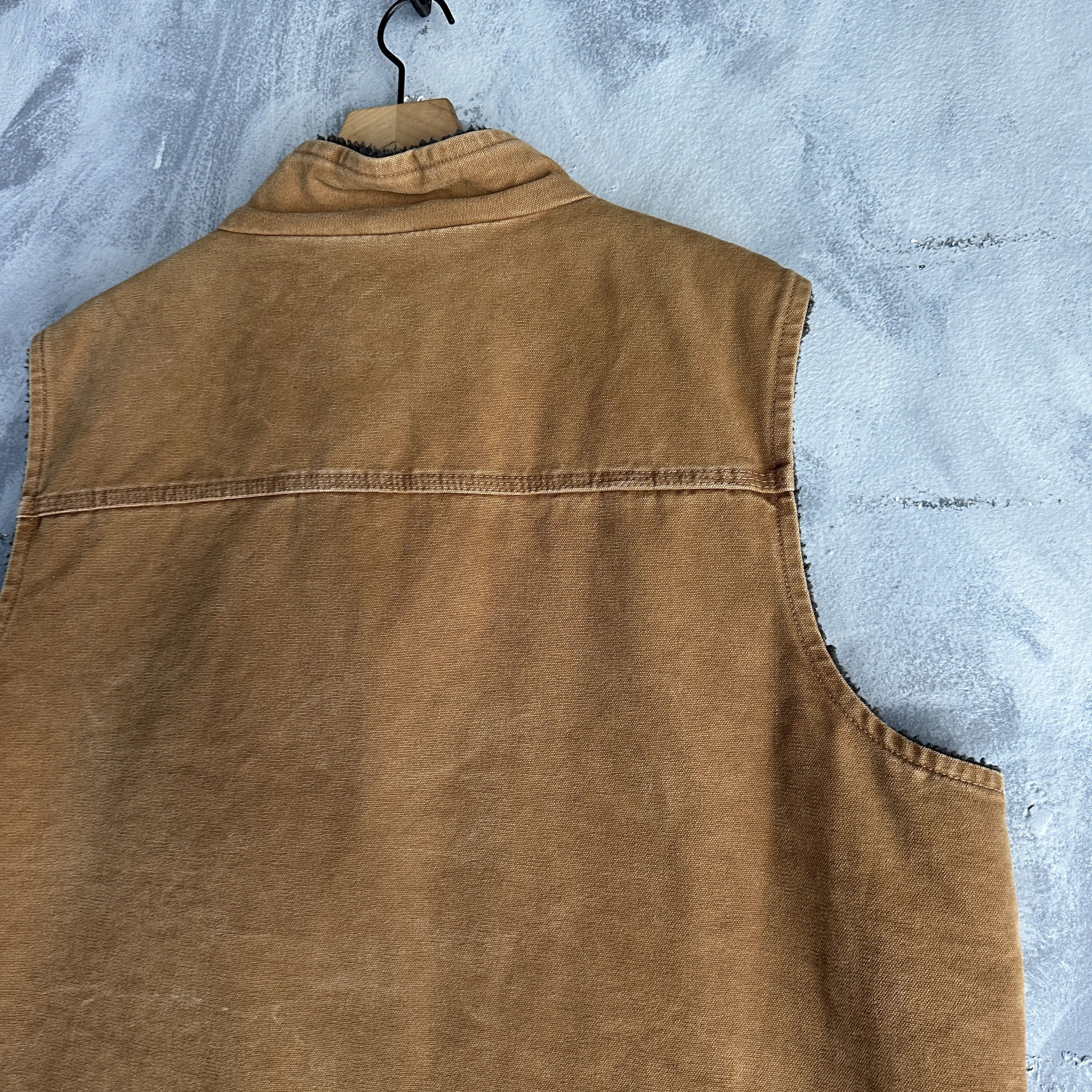 Carhartt Carhartt Sherpa Fleece Lined Vest Mens Canvas Mock Neck Size US XL / EU 56 / 4 - 9 Thumbnail