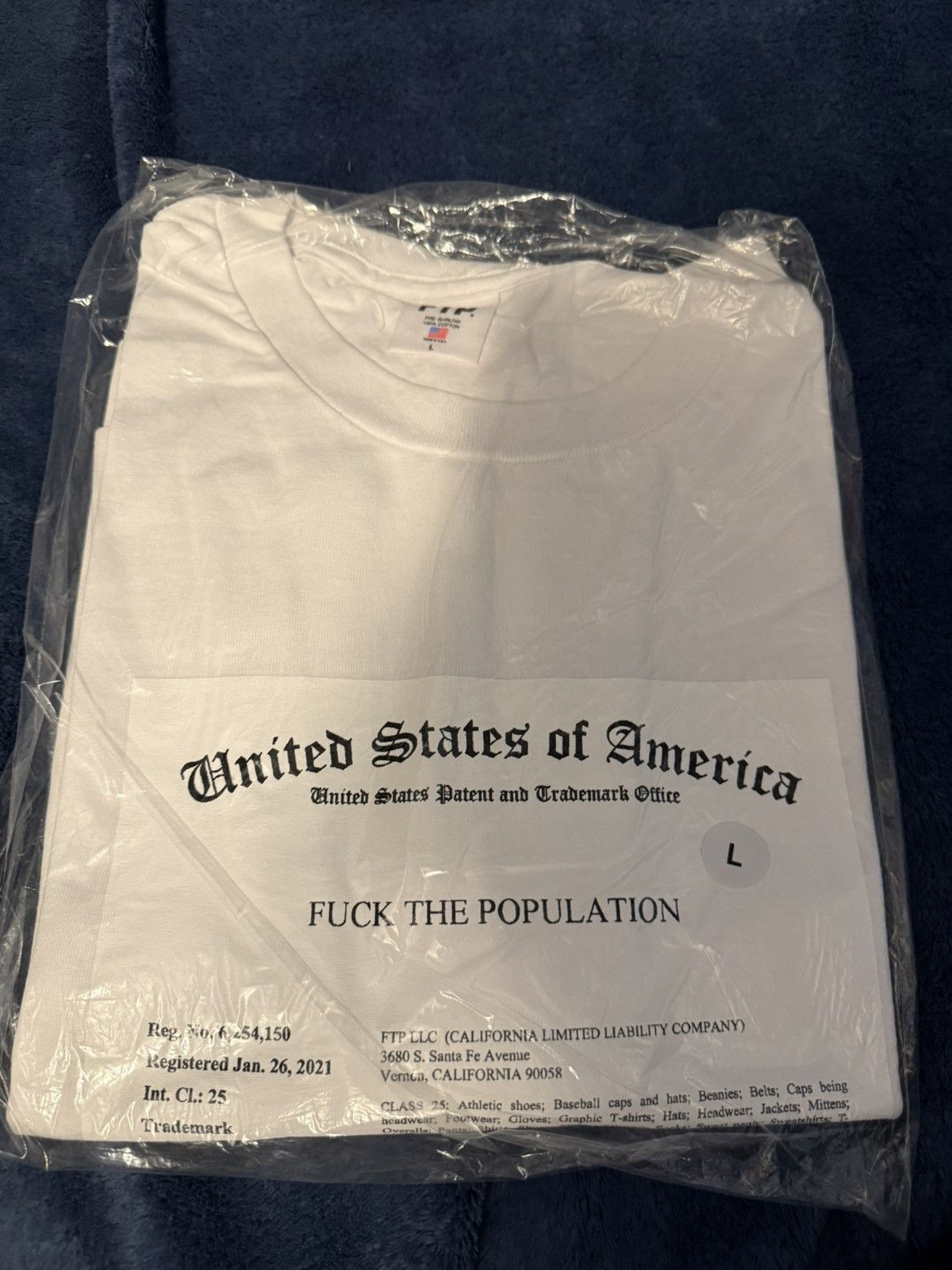 Fuck The Population FTP trademark tshirt (white) Size US L / EU 52-54 / 3 - 1 Thumbnail