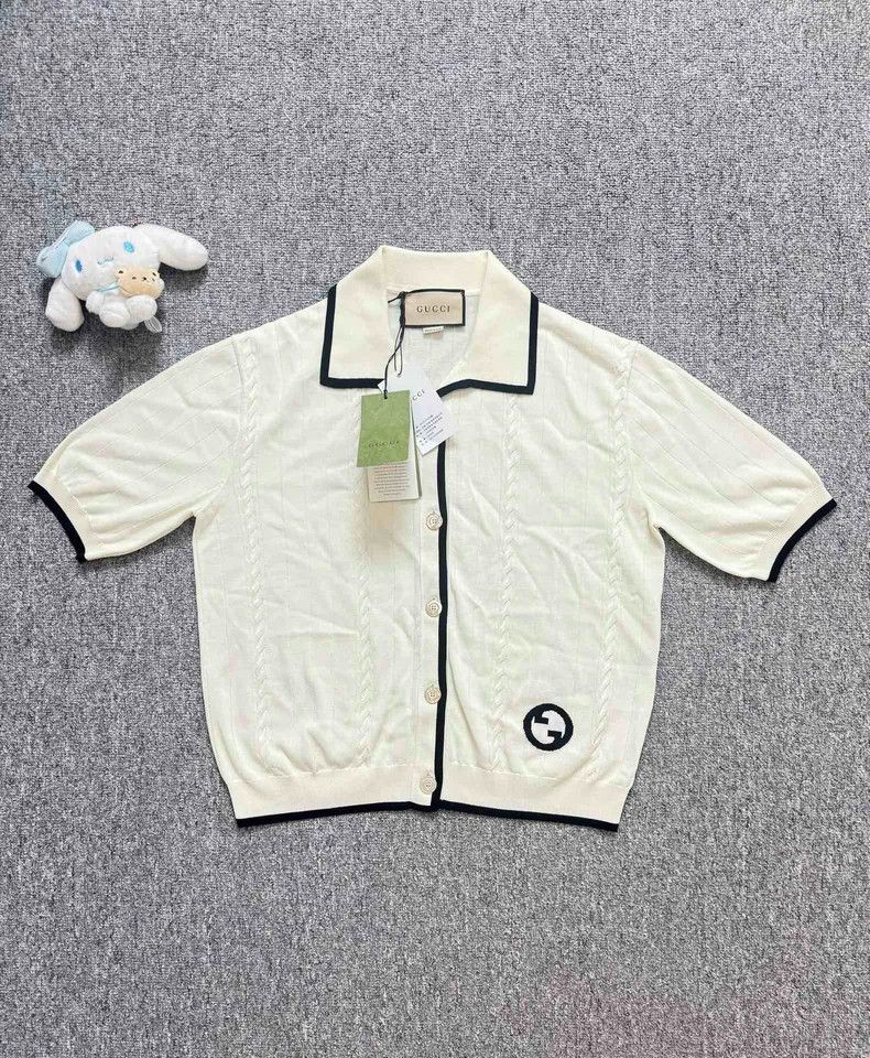 Gucci GucciIvory white and black edge color block interlock logo Size M / US 6-8 / IT 42-44 - 1 Thumbnail