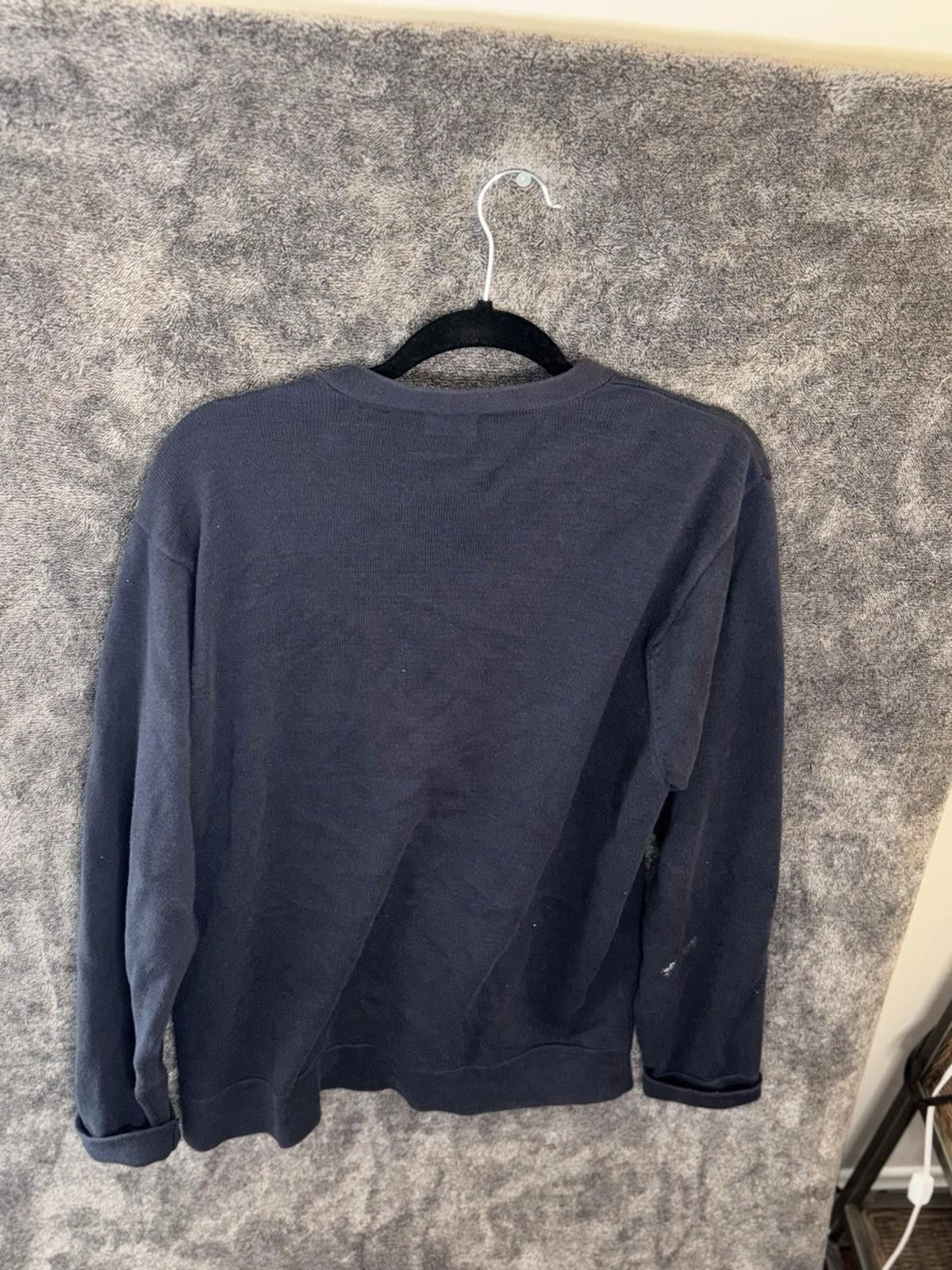 Izod Vintage IZOD Navy Button Cardigan Sweater 100% Cotton Logo M Size US M / EU 48-50 / 2 - 5 Thumbnail