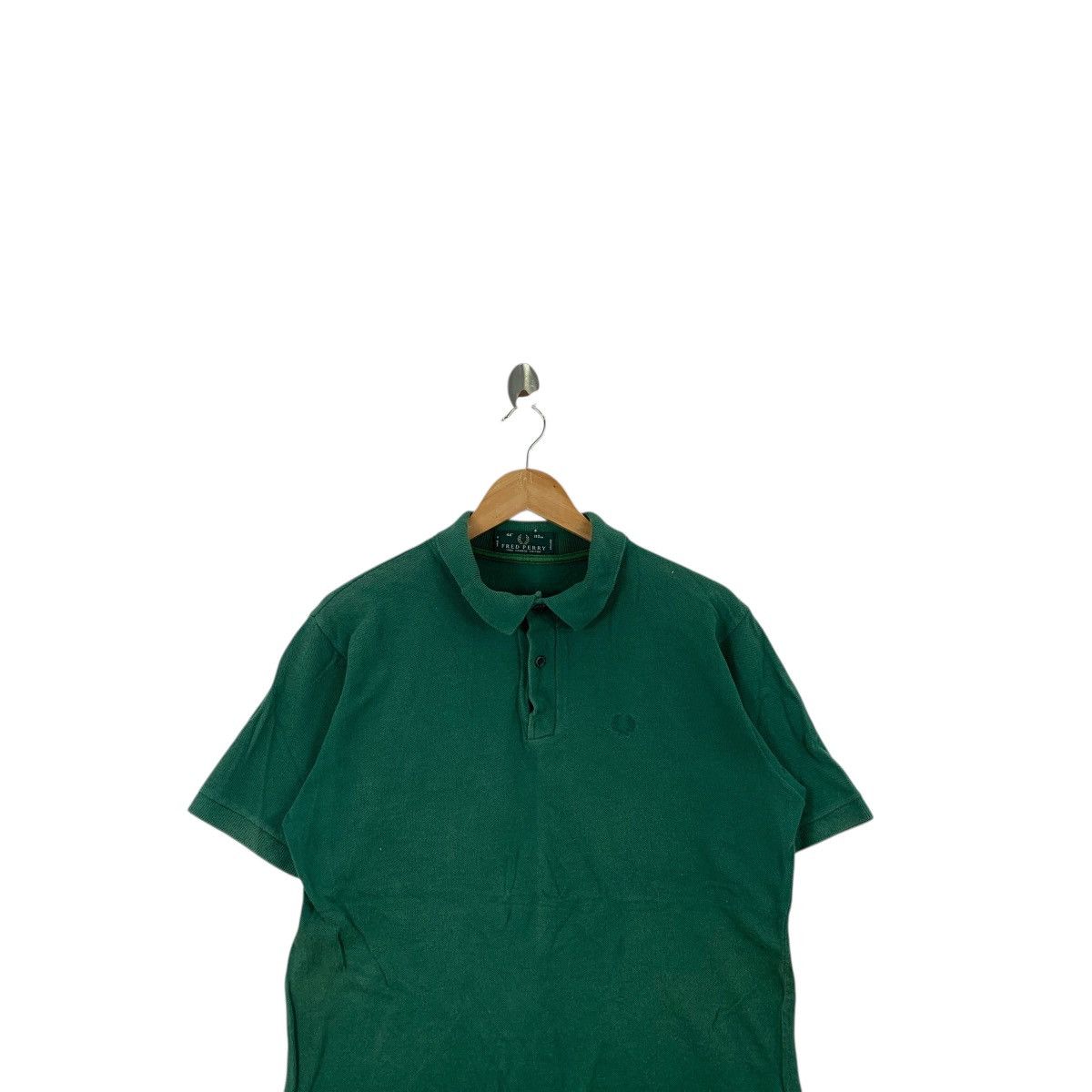 Fred Perry Vintage FRED PERRY Made In England Green Polo Tee Shirt Top Size US M / EU 48-50 / 2 - 2 Thumbnail