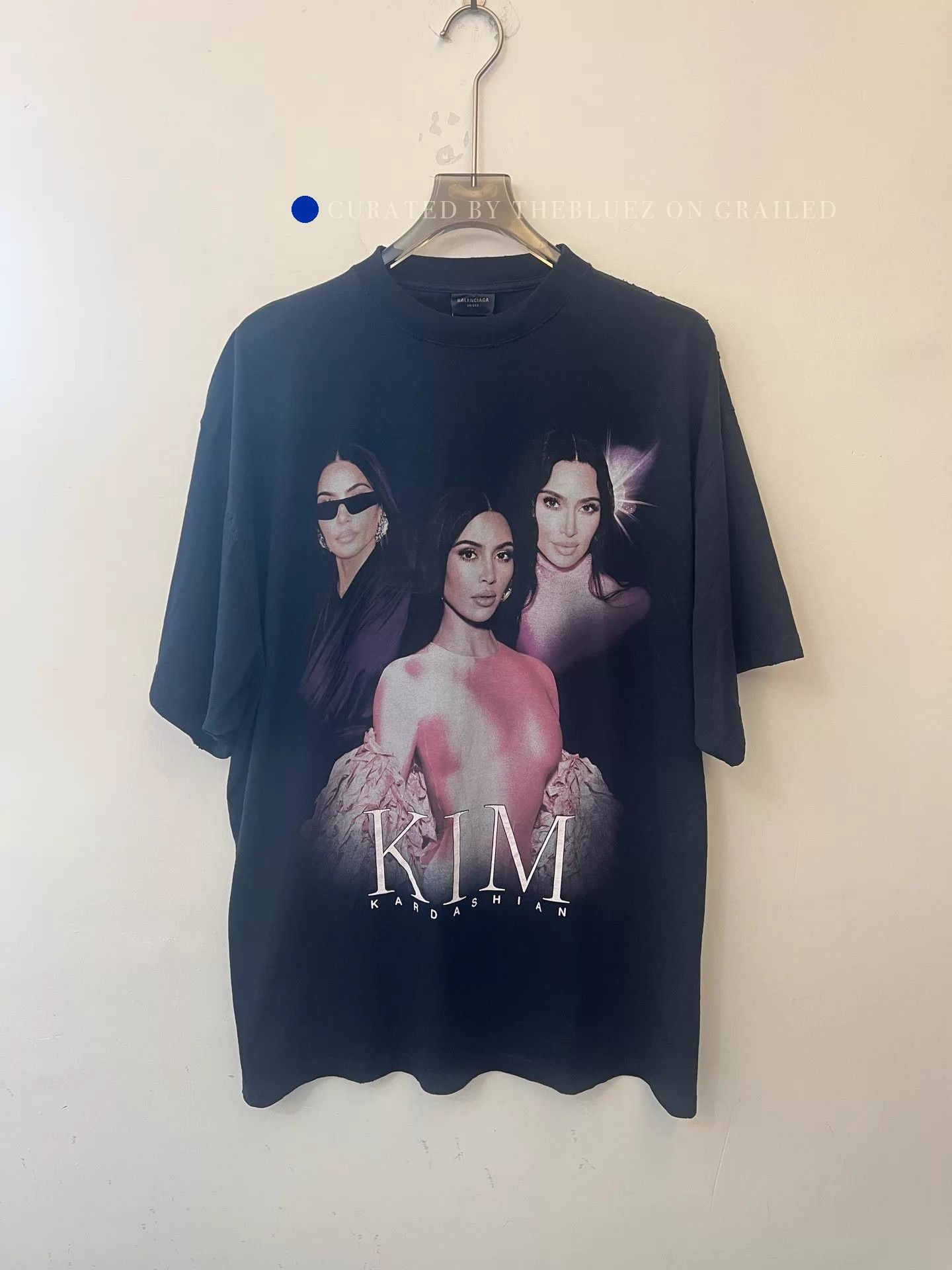 Balenciaga Oversized Black Logo Tee Size US L / EU 52-54 / 3 - 1 Thumbnail