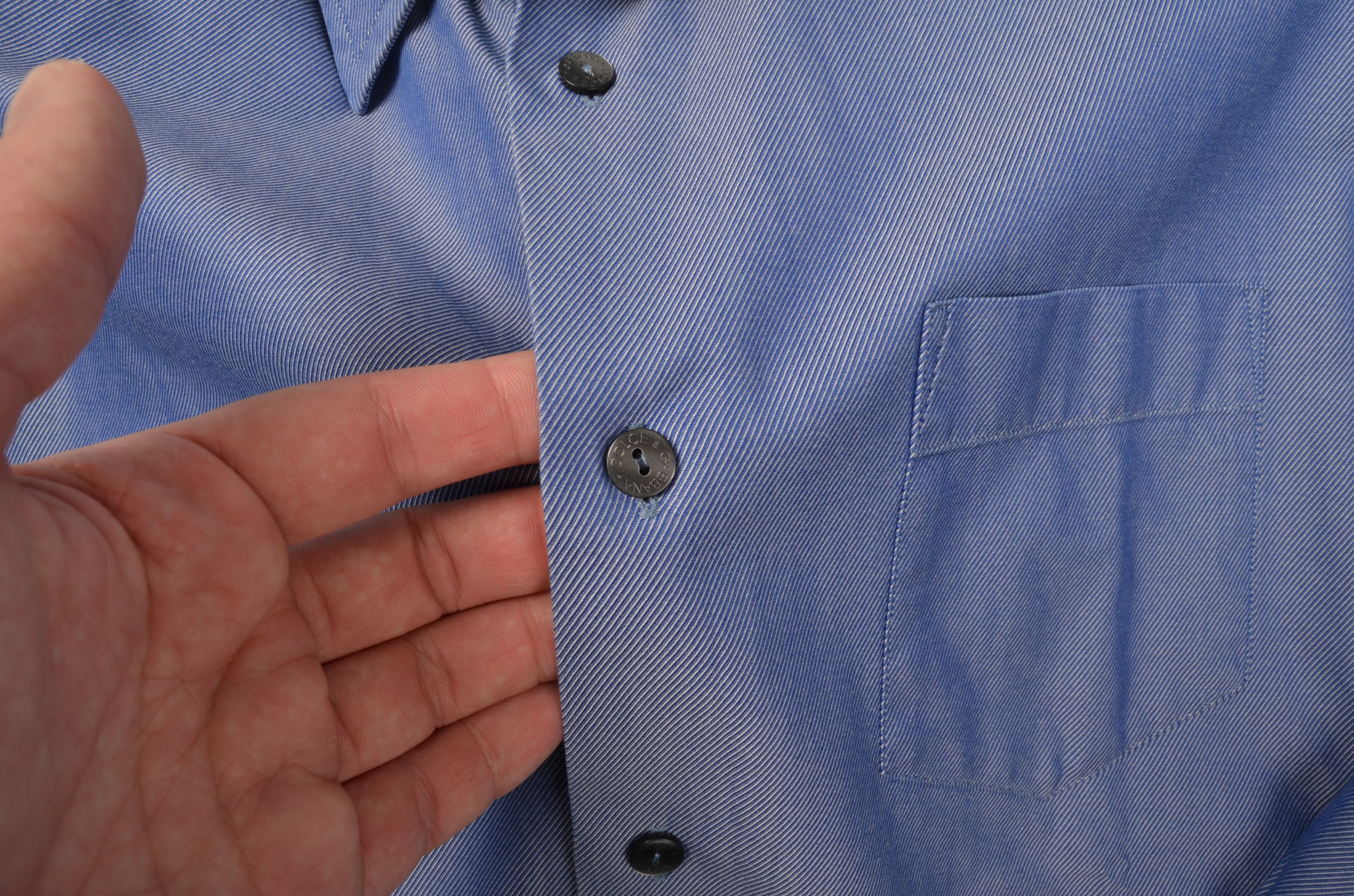 Designer × Dolce & Gabbana × Vintage Dolce Gabbana Vintage Dress Blue Shirt 39 15,5 1/2 Size US L / EU 52-54 / 3 - 8 Thumbnail