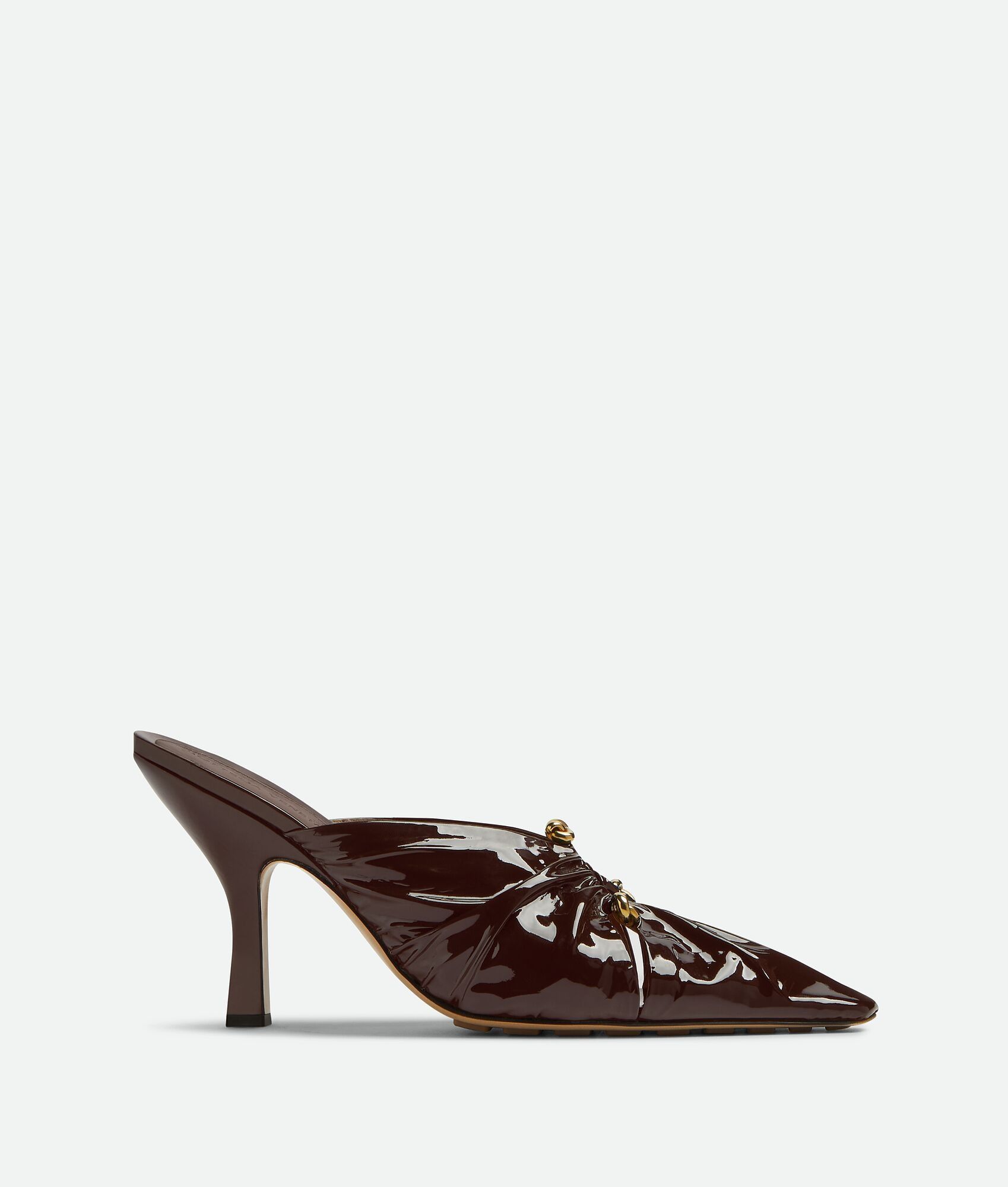 Bottega Veneta Bunnie Leather Mules Brown Size US 7 / IT 37 - 1 Thumbnail