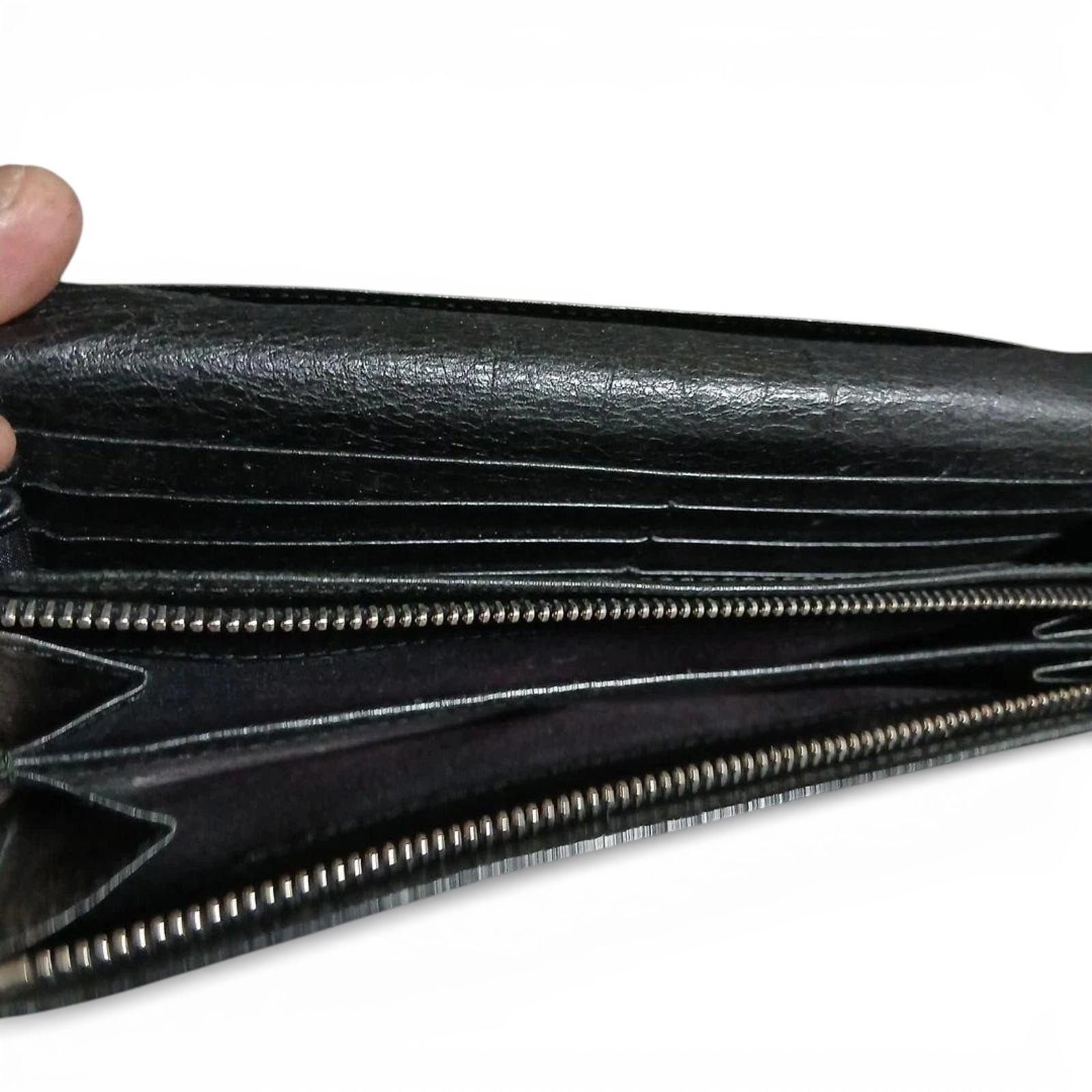 Balenciaga Balenciaga - Black Leather Zip Wallet Size ONE SIZE - 5 Thumbnail