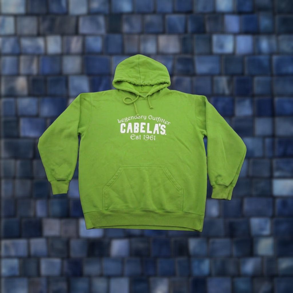 Vintage Cabela's Hoodie Pullover Women's Size L Green Logo Vintage: No (Note: Vintage field is No in specs) Size L / US 10 / IT 46 - 1 Thumbnail