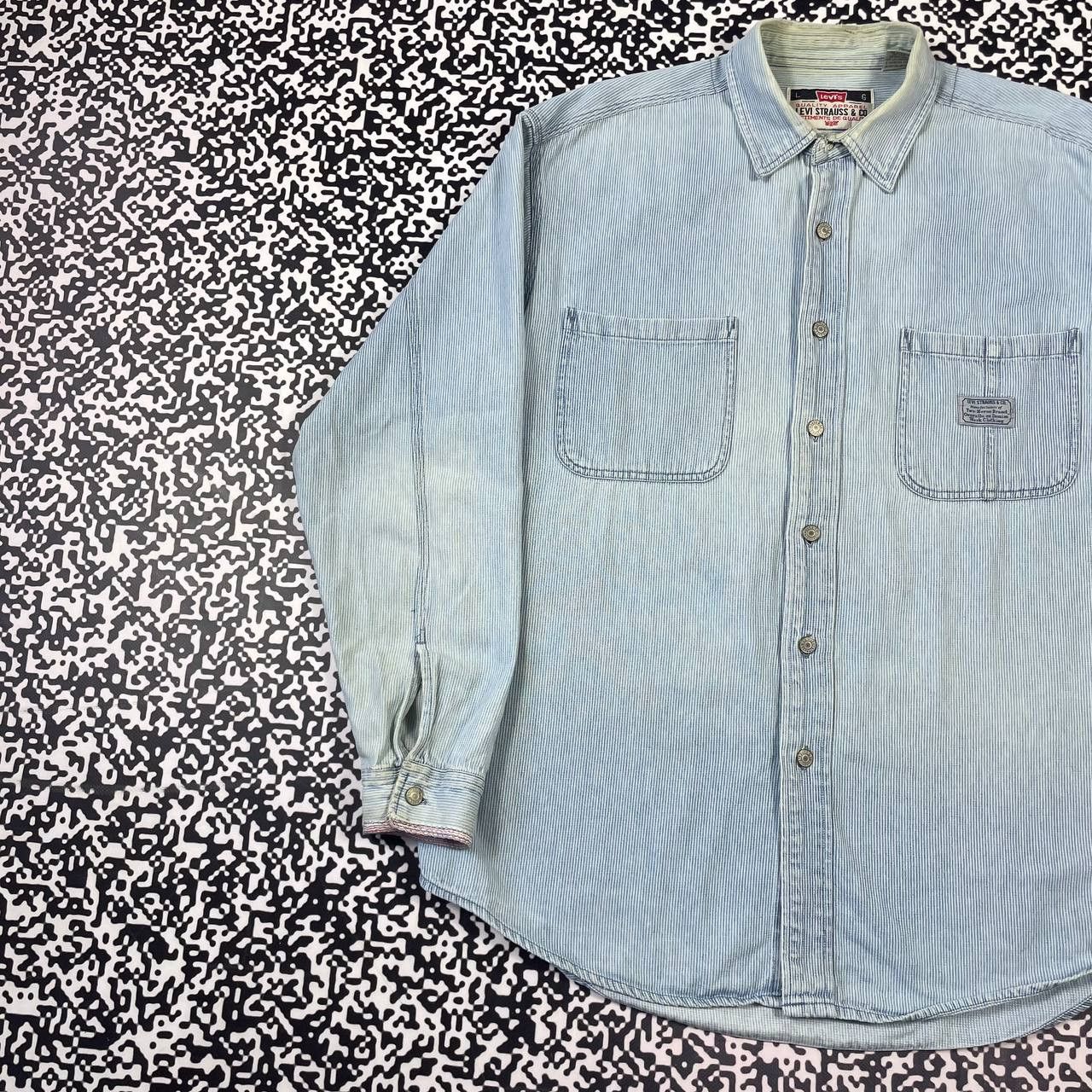 Levi's Vintage Clothing Vintage 90s Levis Rare Western Work Wear Style Shirt Size US L / EU 52-54 / 3 - 2 Thumbnail