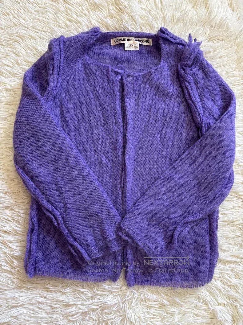 Comme Des Garcons Purple Cardigan