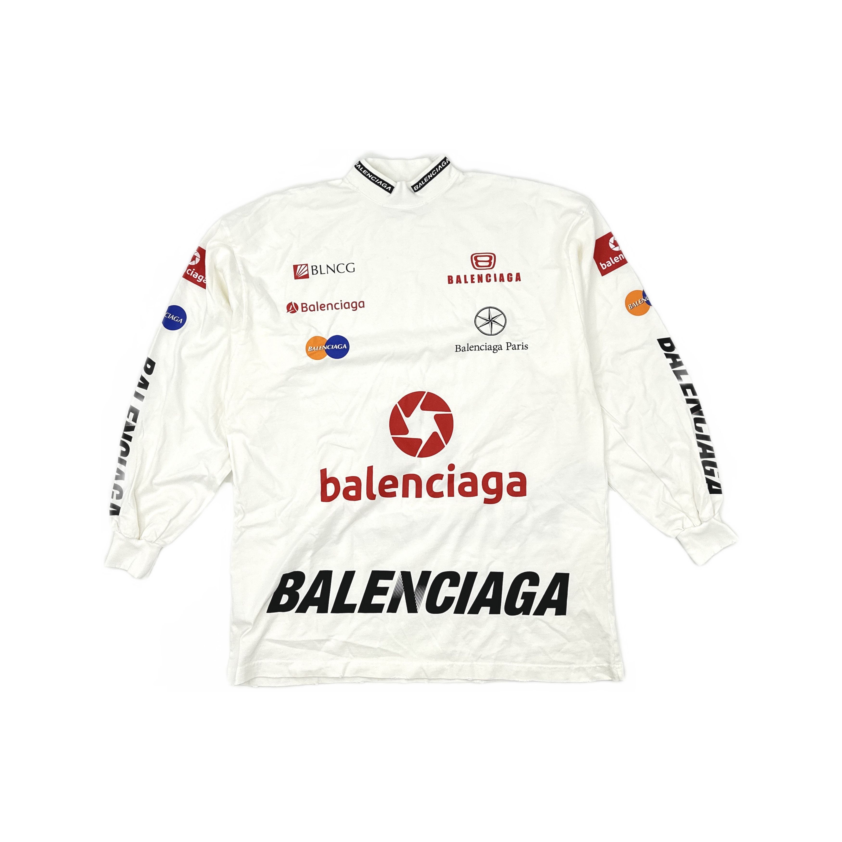 Balenciaga Balenciaga Logo Print Long Sleeve T-Shirt Size M Size US M / EU 48-50 / 2 - 1 Thumbnail