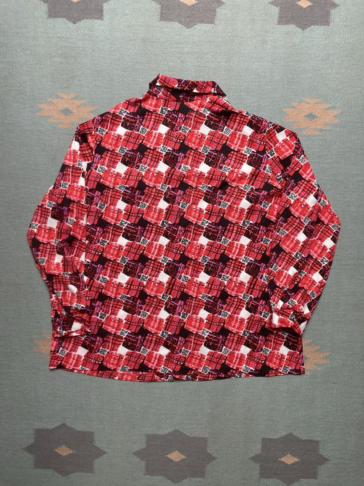 Sears × Vintage 70s button shirt polyester disco sears abstract women’s XL Size XL / US 12-14 / IT 48-50 - 5 Thumbnail