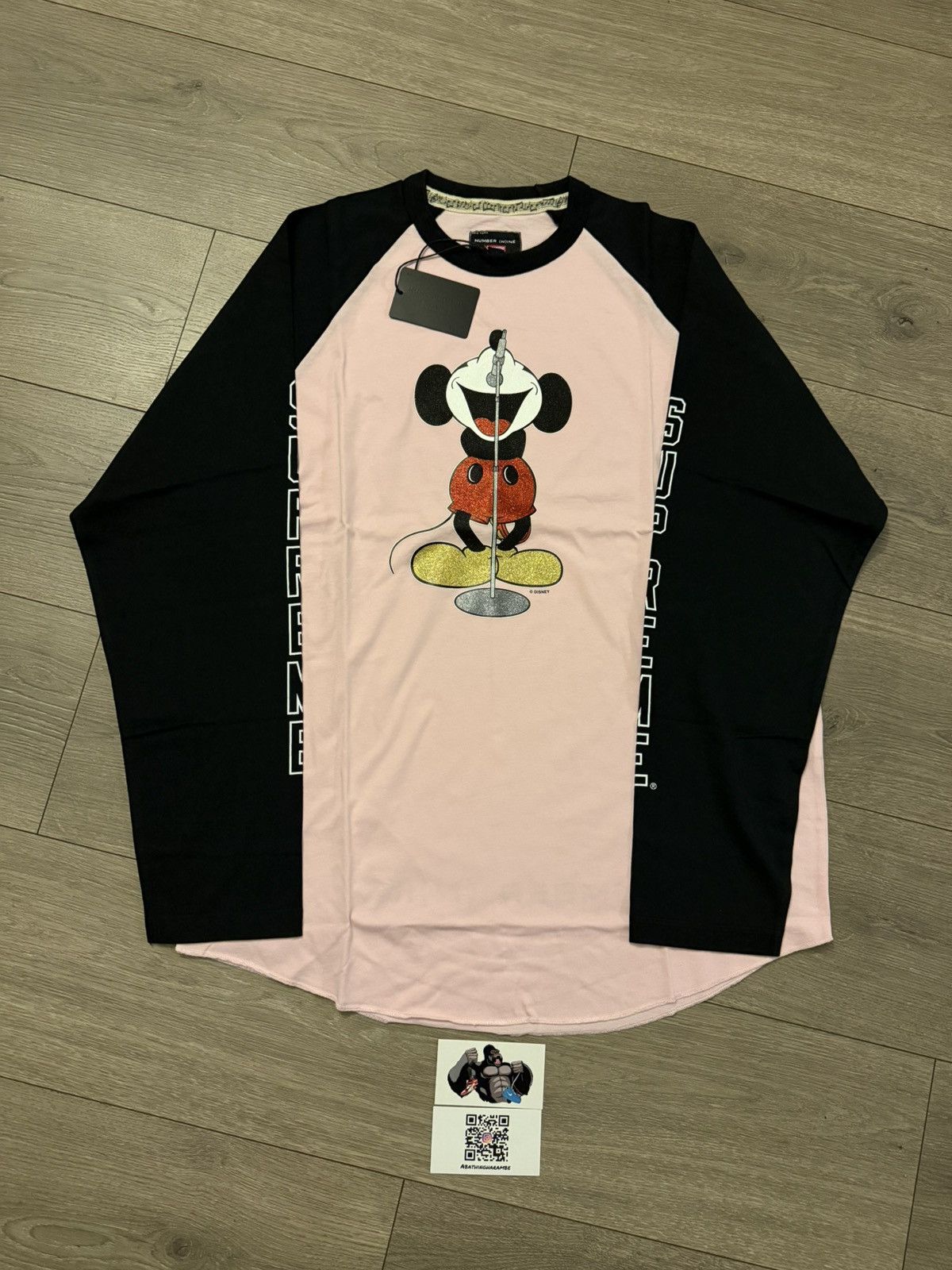 Number(N)ine Mickey Mouse Raglan L/S Top