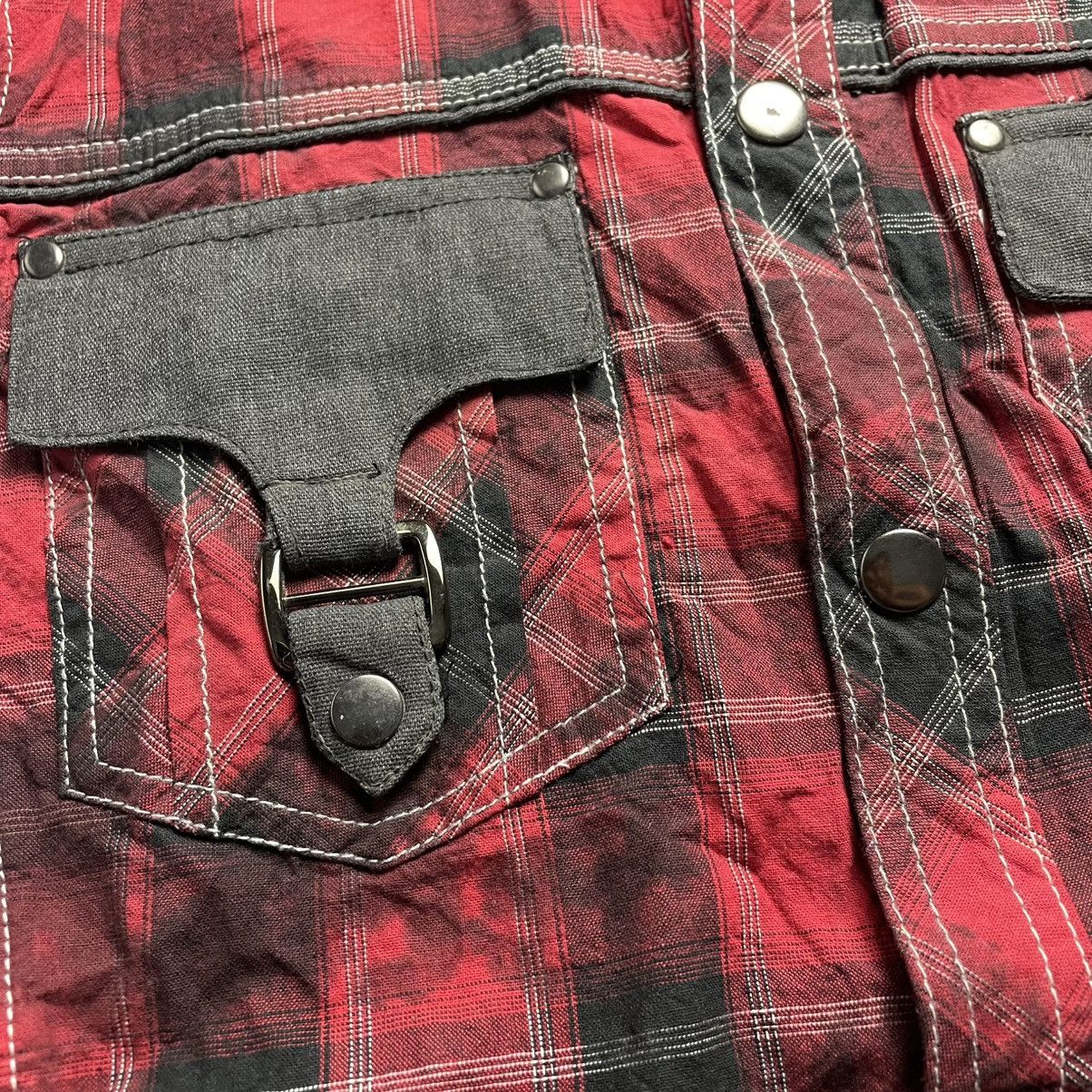 If Six Was Nine 🇯🇵 AGATE LABEL BUTTON UP TARTAN PUNK SLEEVELESS JACKET Size US L / EU 52-54 / 3 - 7 Thumbnail