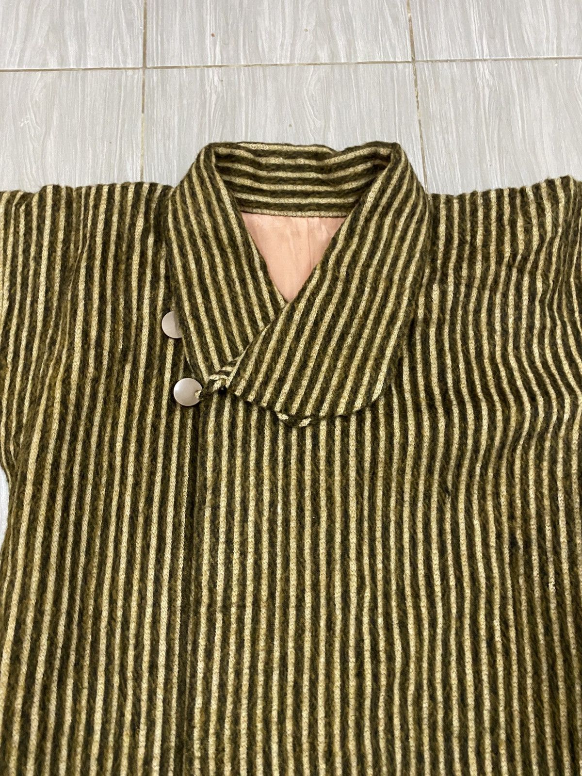 Japanese Brand Rare Japan Wool Stripe Kimono Jacket – Archive Samurai Vibes Size US L / EU 52-54 / 3 - 8 Thumbnail