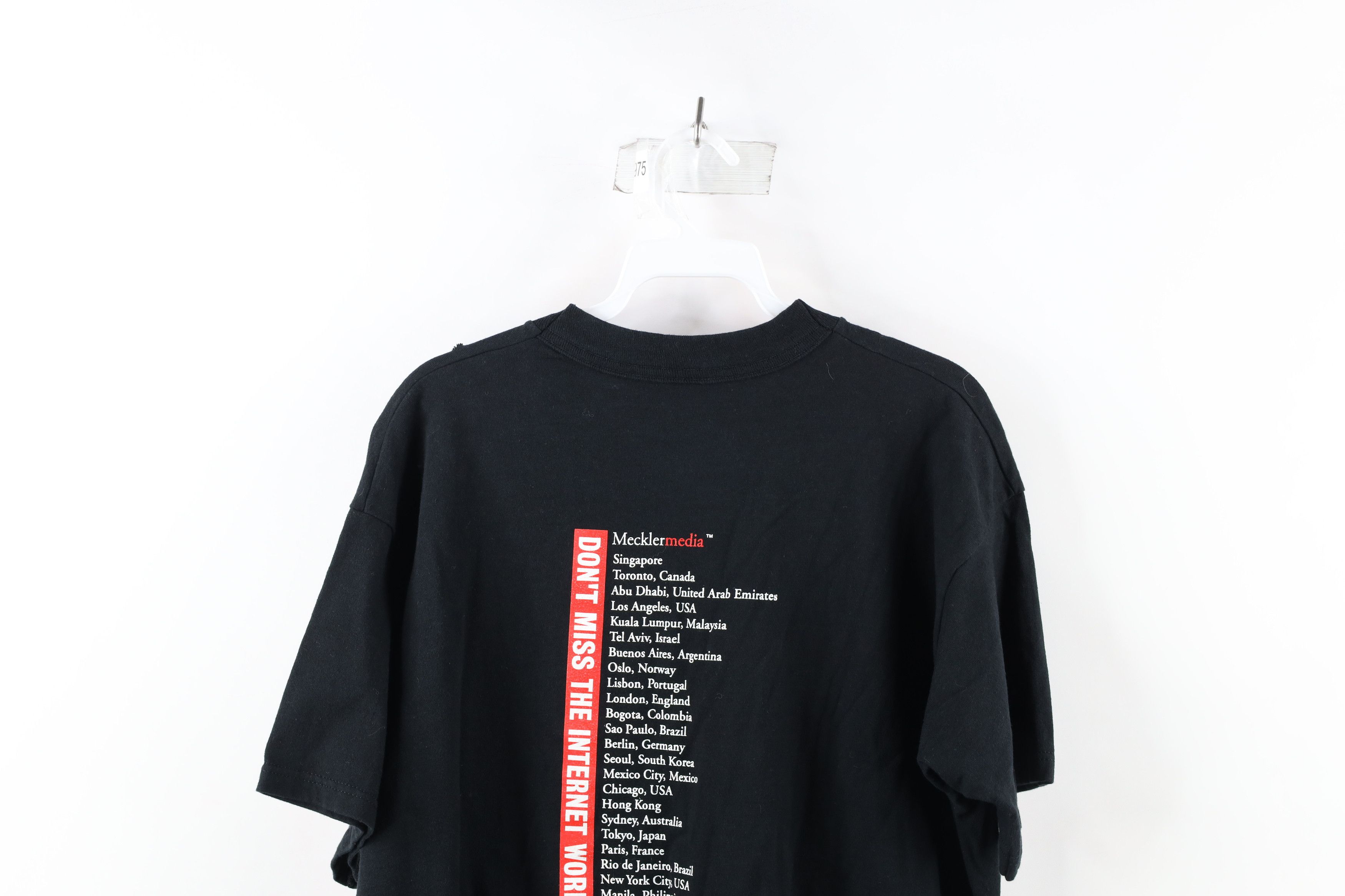 Vintage Vintage 90s Spell Out New York City Internet World T-Shirt Size US L / EU 52-54 / 3 - 9 Thumbnail