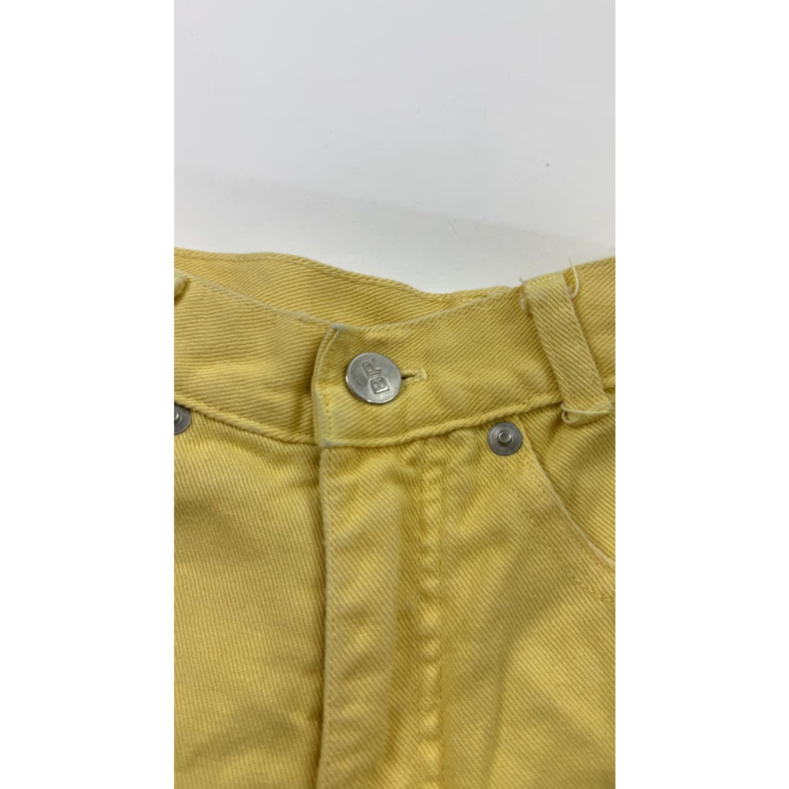 Vintage BP Nordstrom Shorts Women 3 Yellow High Rise Denim Cotton 5 Pocket Vintage Size 26" / US 2 / IT 38 - 2 Thumbnail