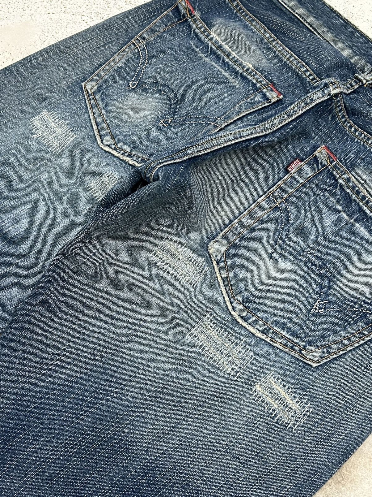 Edwin Vintage Edwin 504 Baggy Unique Stitching Blue Washed Size US 33 - 12 Thumbnail