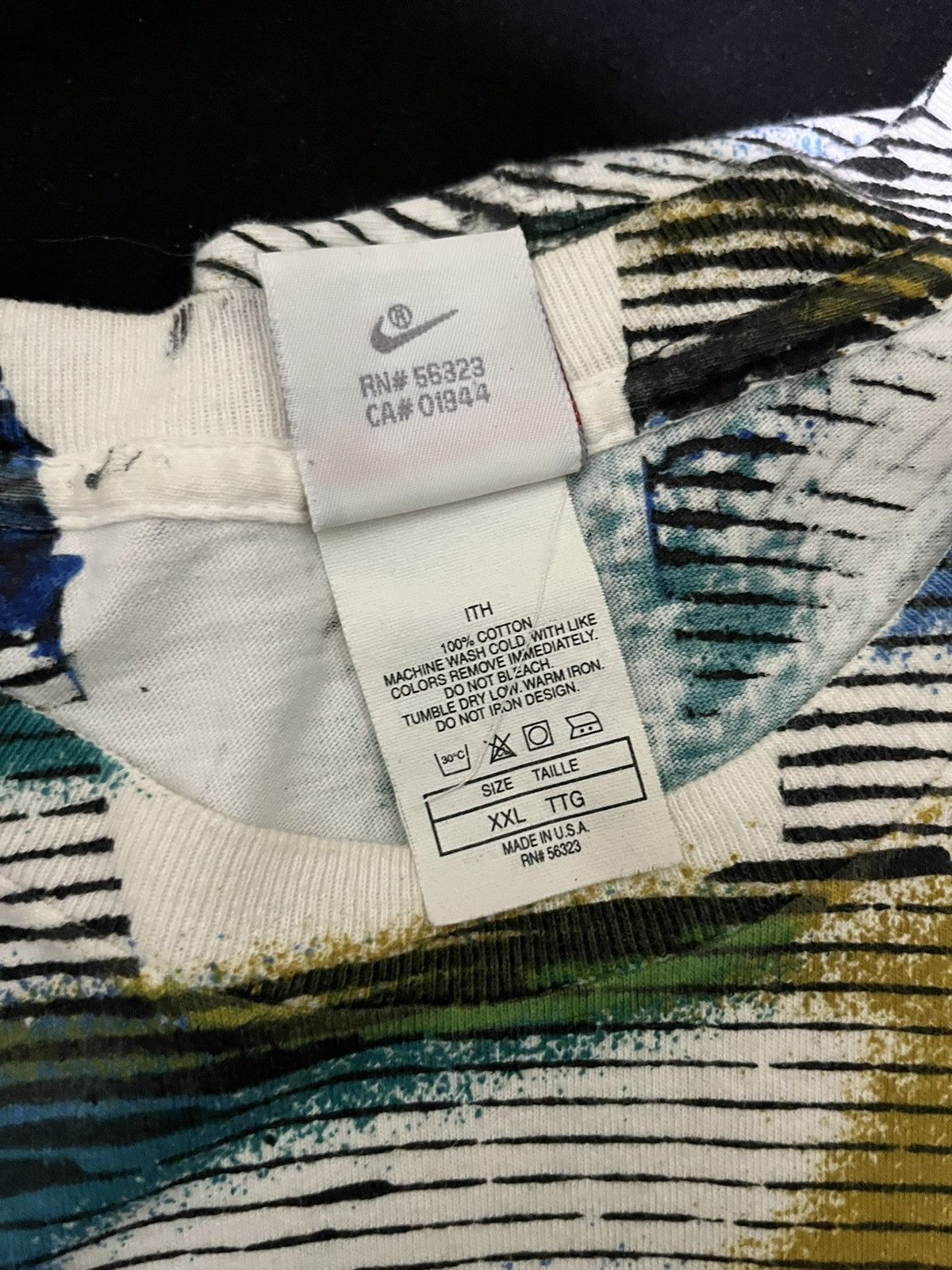 Nike Vintage Nike Fringer Print Soccer All Over Print AOP Tee Size US XXL / EU 58 / 5 - 4 Thumbnail