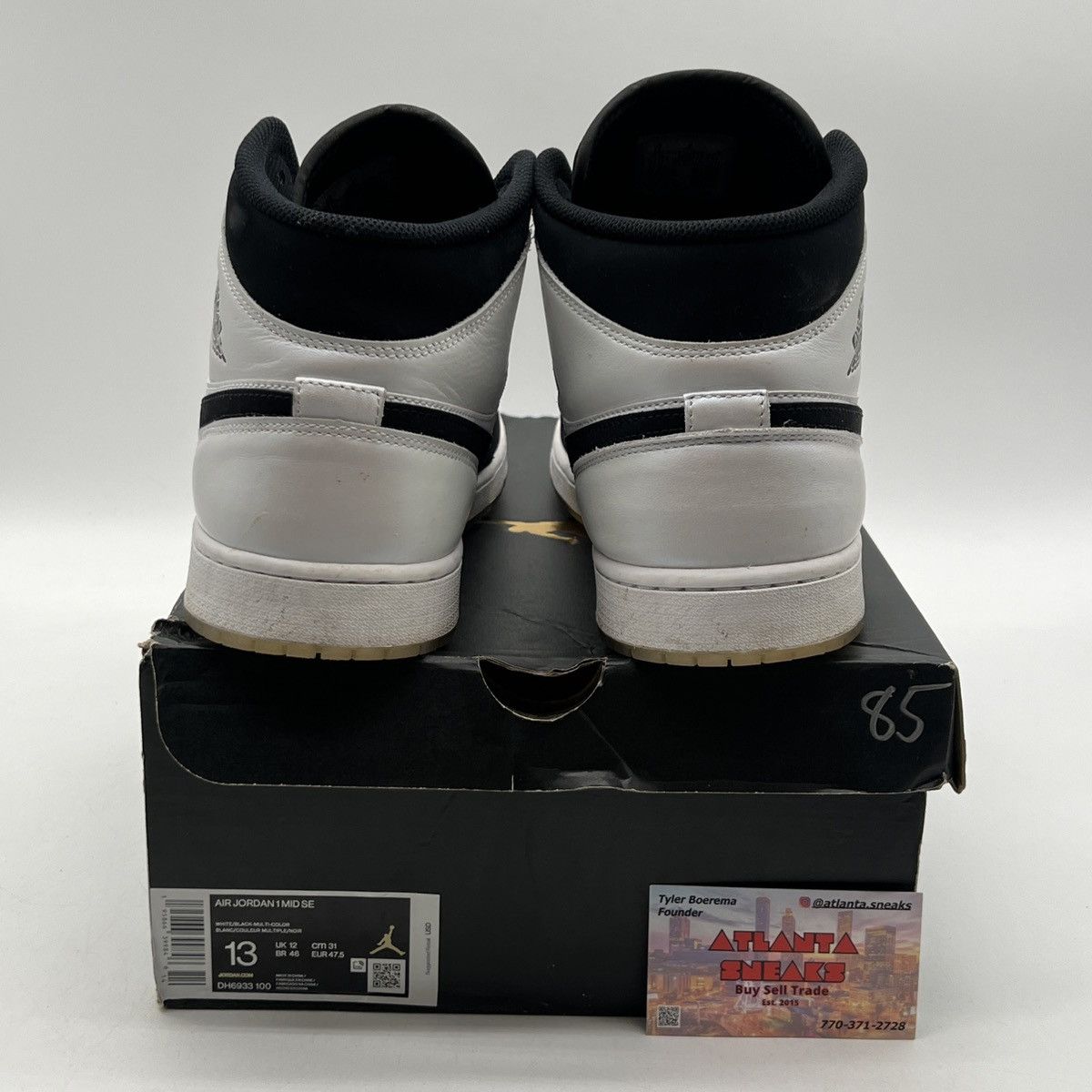 Nike Air Jordan 1 mid Diamond Size US 13 / EU 46 - 3 Thumbnail