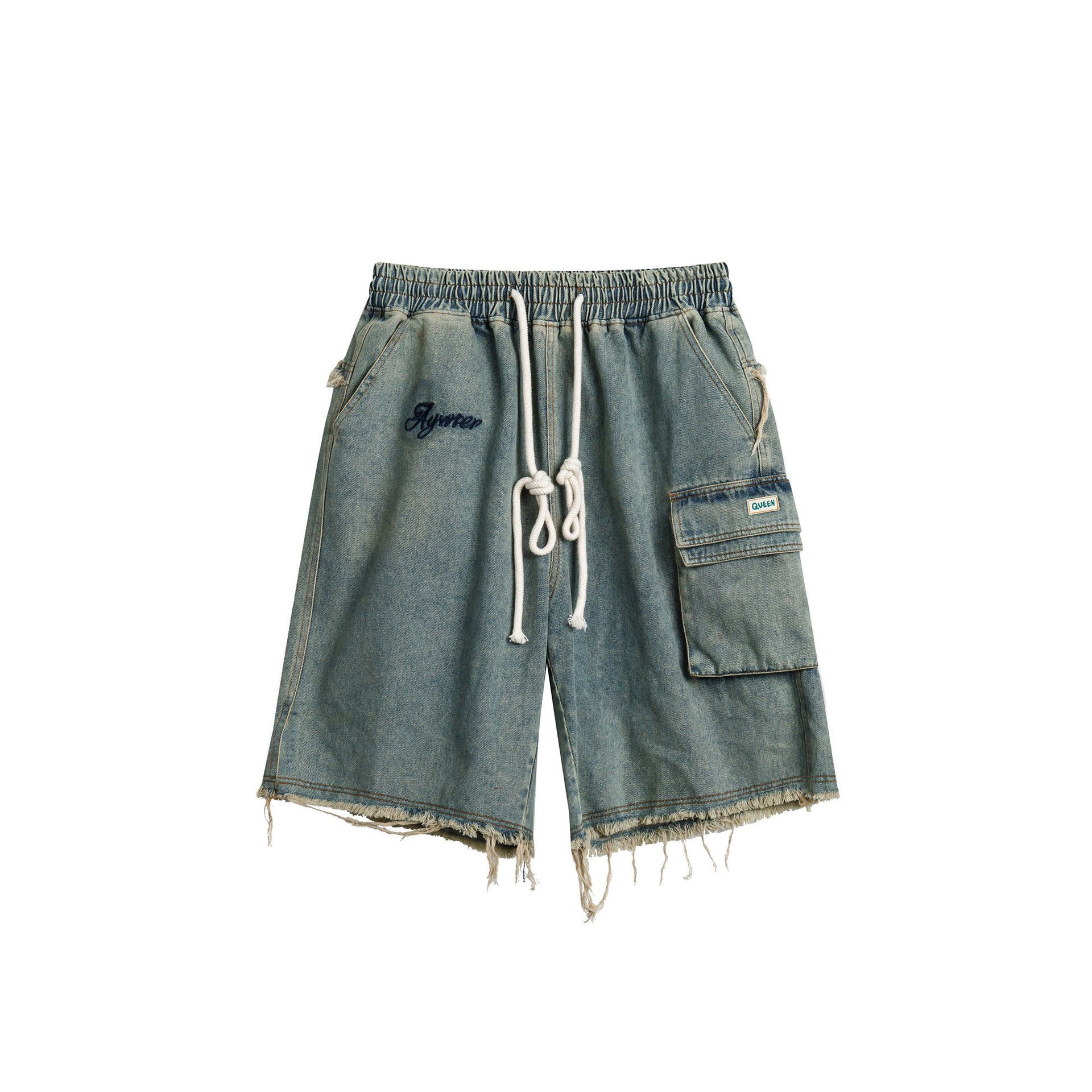 Japanese Brand × Vintage Men's washed vintage workwear denim shorts Size US 32 / EU 48 - 1 Thumbnail